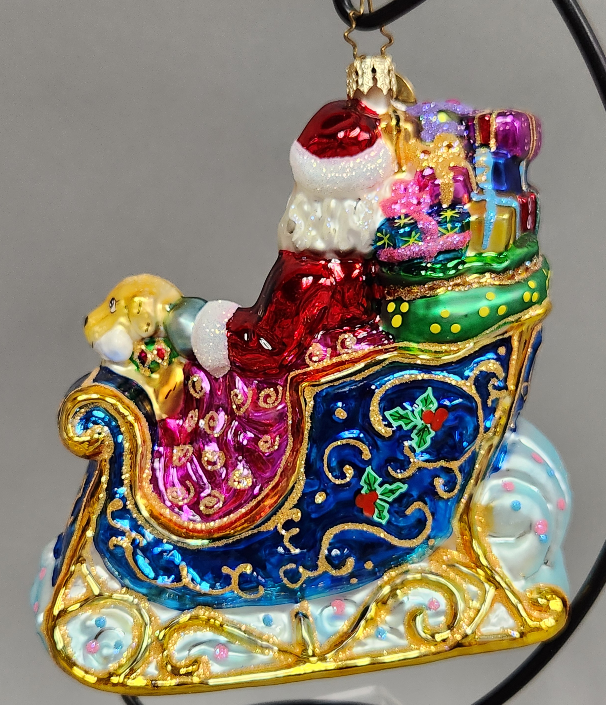 Radko Special Delivery Santa Sleigh