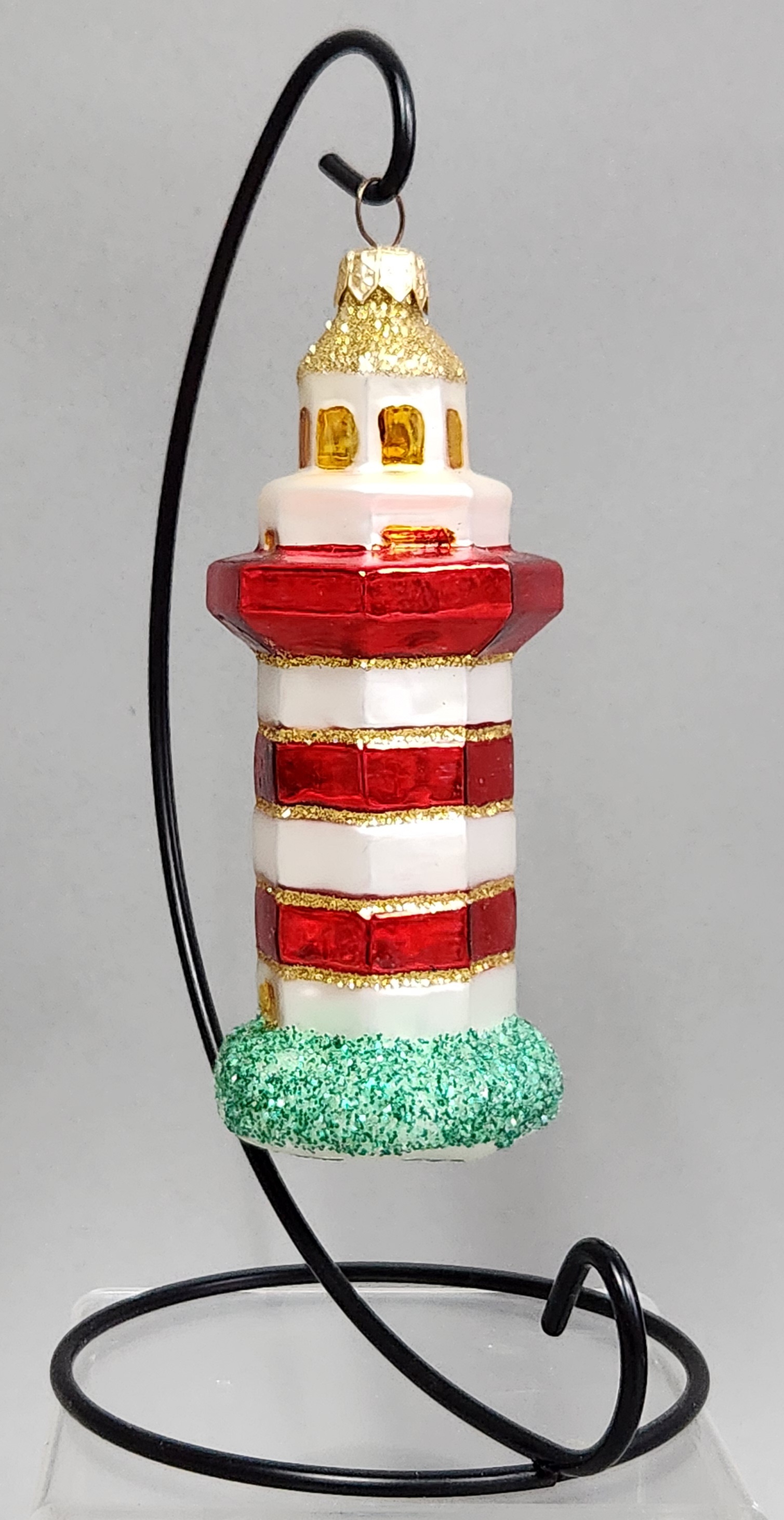 Glass Lighthouse Ornament #1