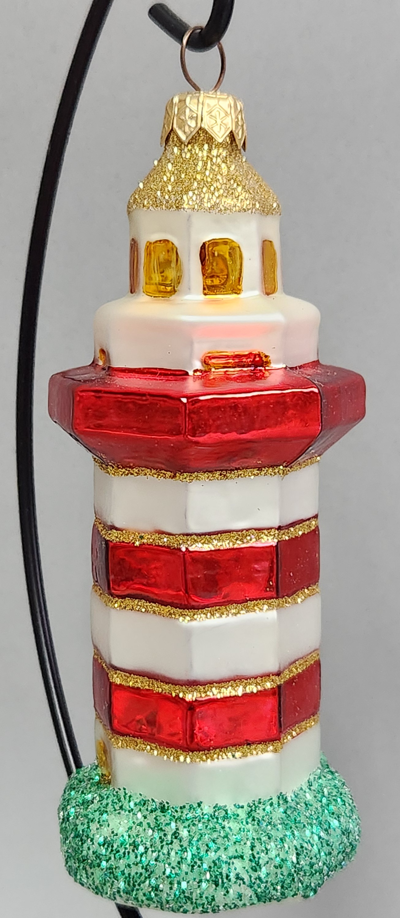 Glass Lighthouse Ornament #1