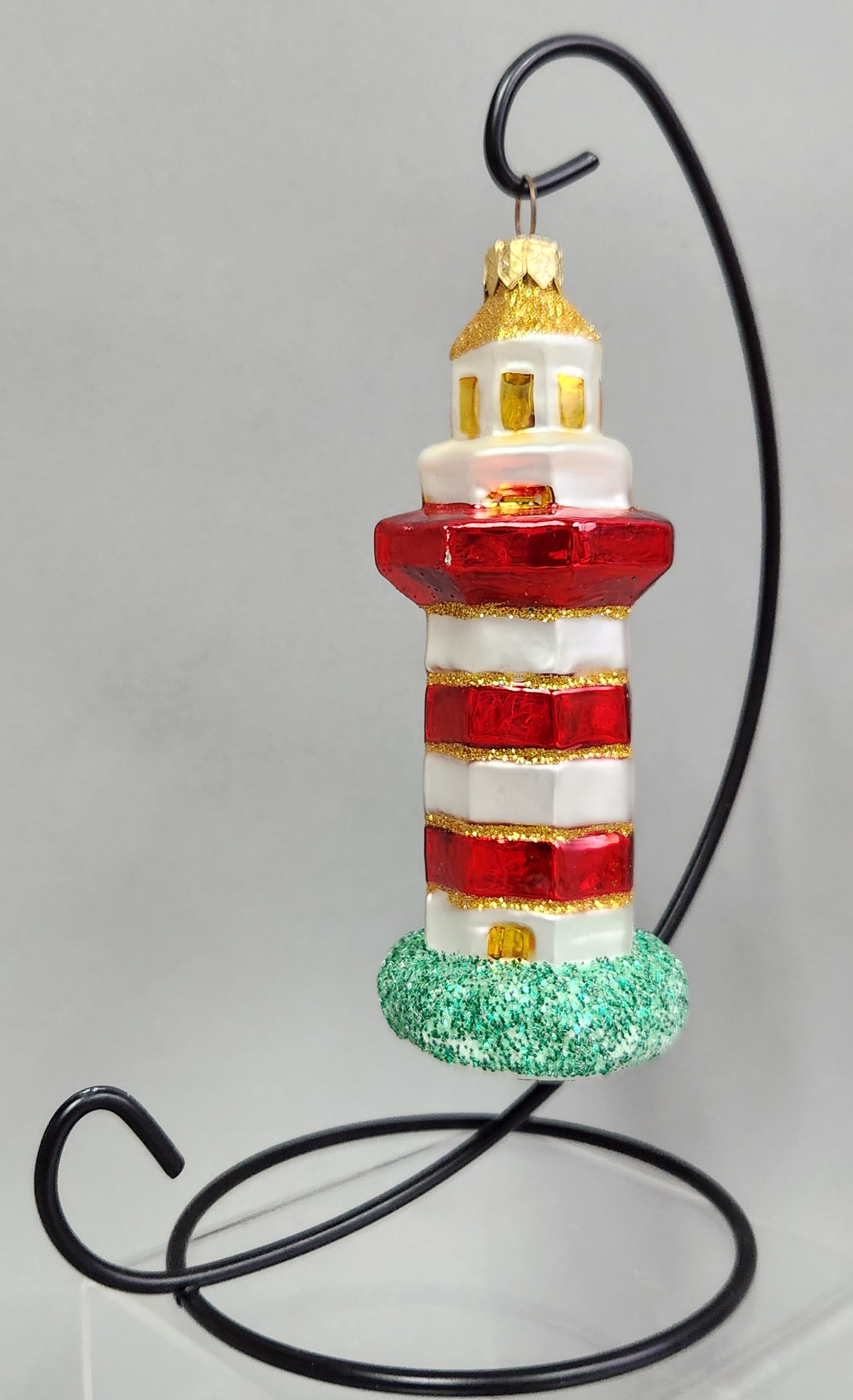 Glass Lighthouse Ornament #2