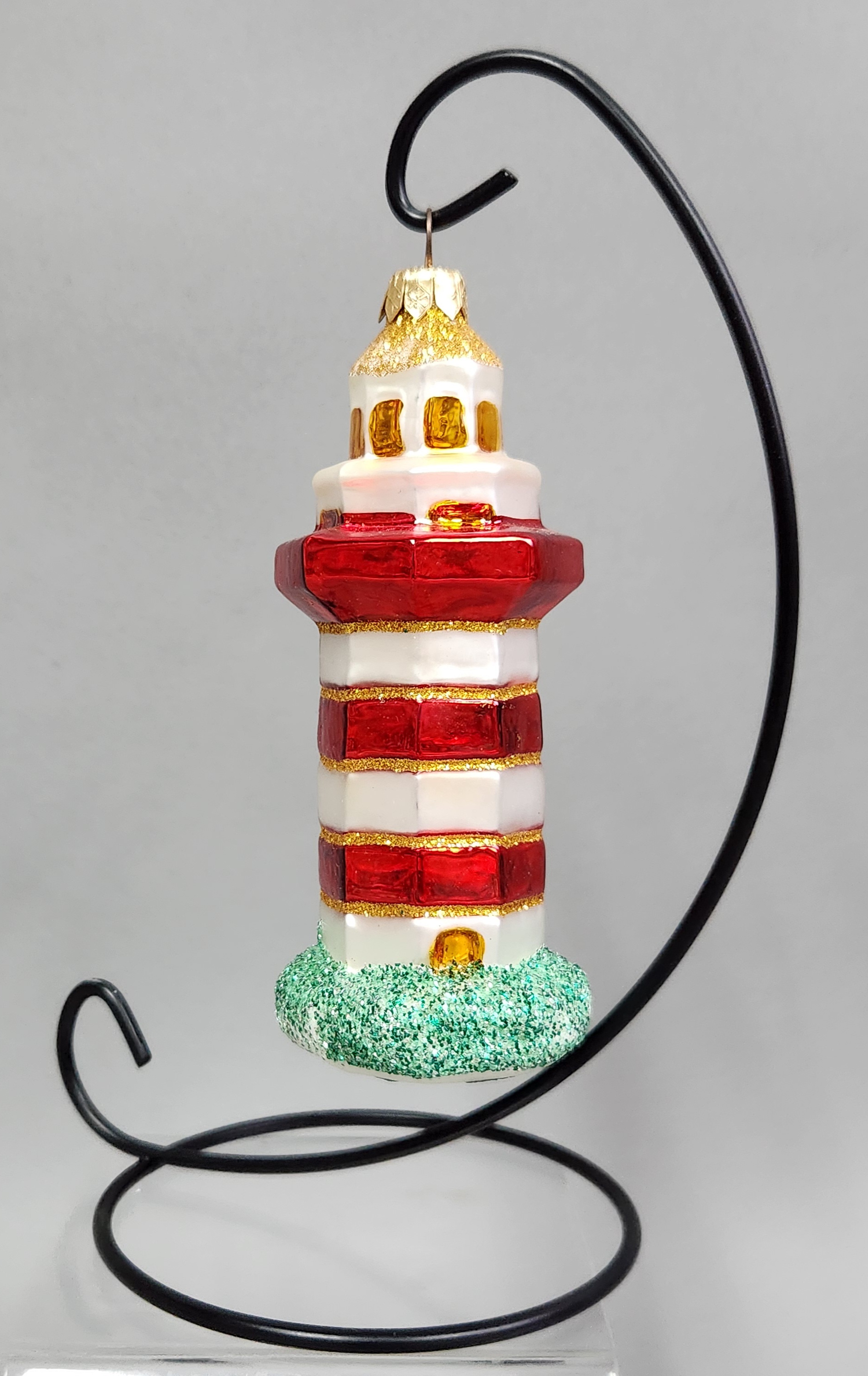Glass Lighthouse Ornament #3
