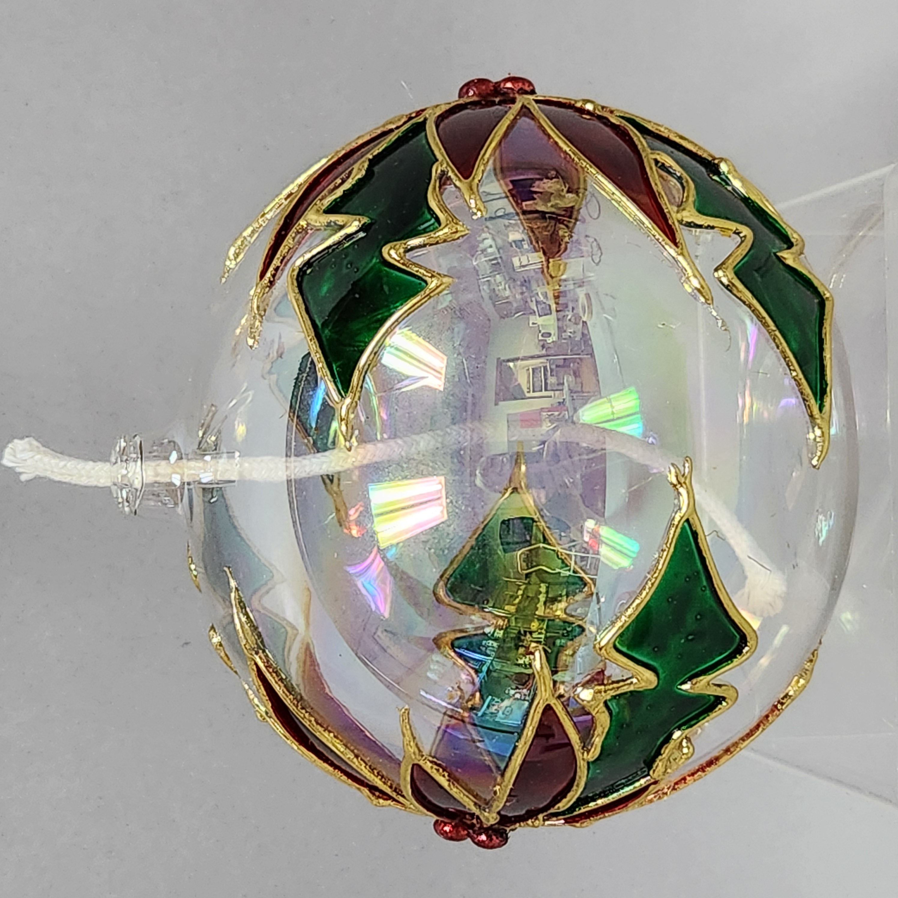 IGlass Poinsettia Christmas Oil Lamp