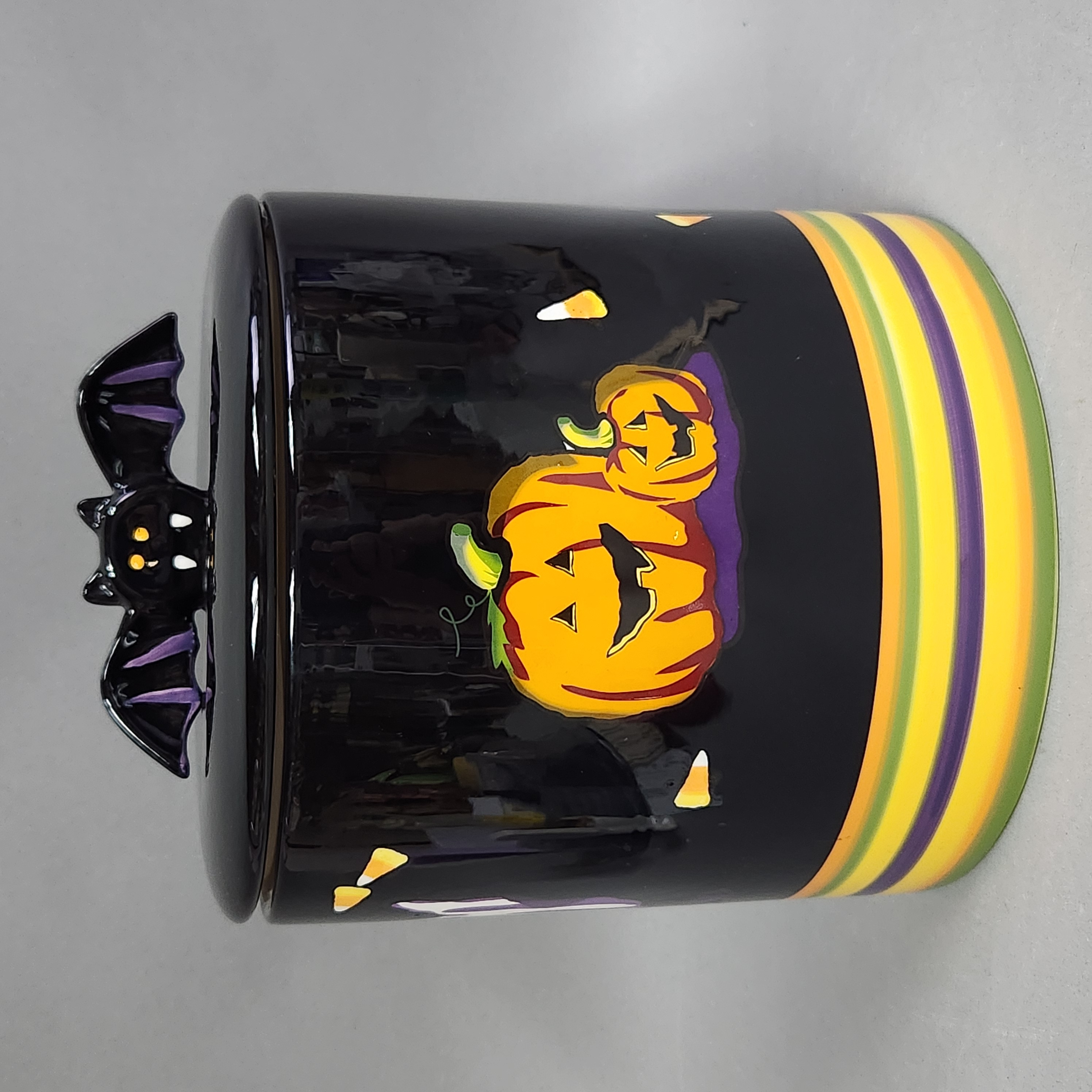 Halloween BOOlevard Bat Handle Cookie Jar