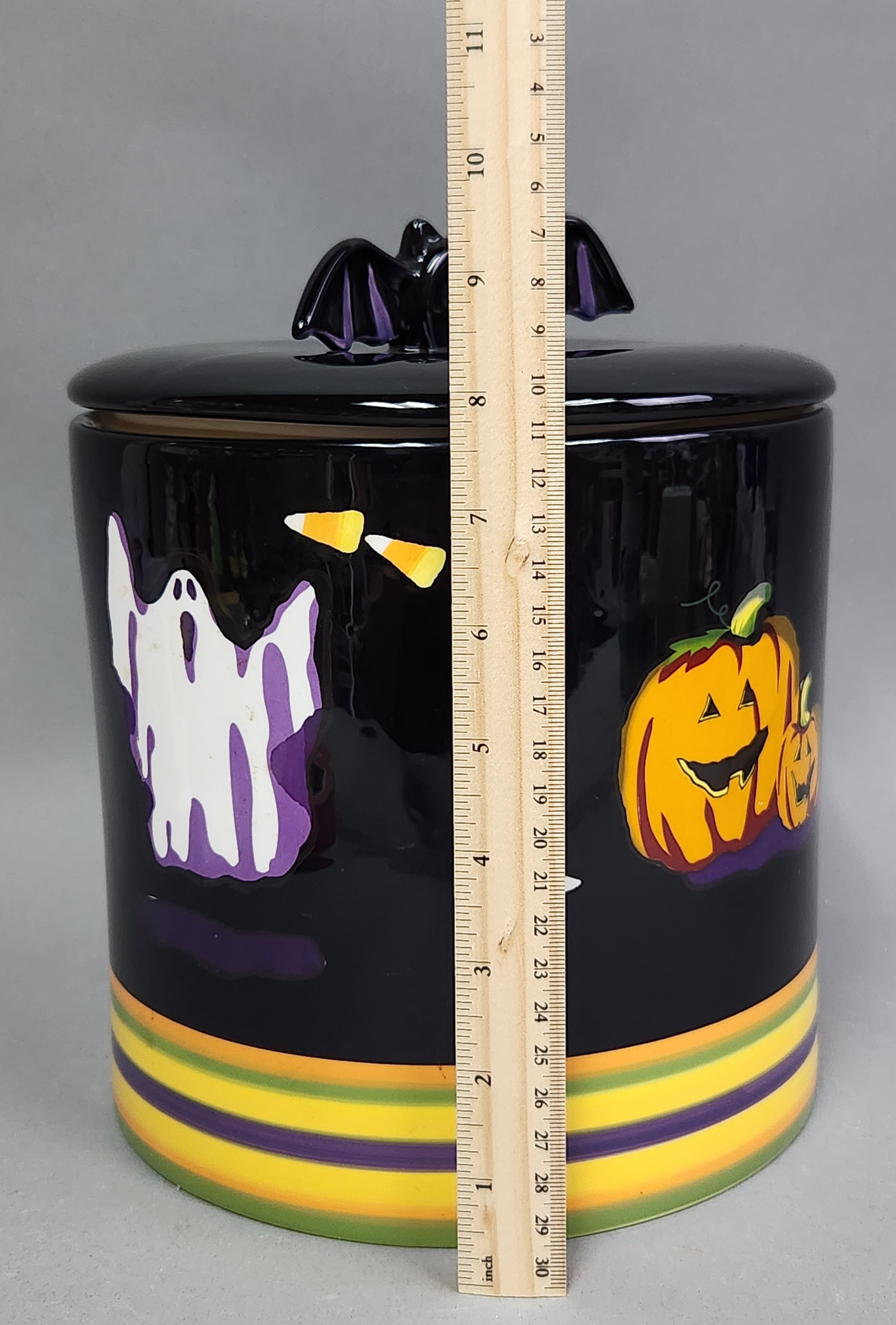 Halloween BOOlevard Bat Handle Cookie Jar