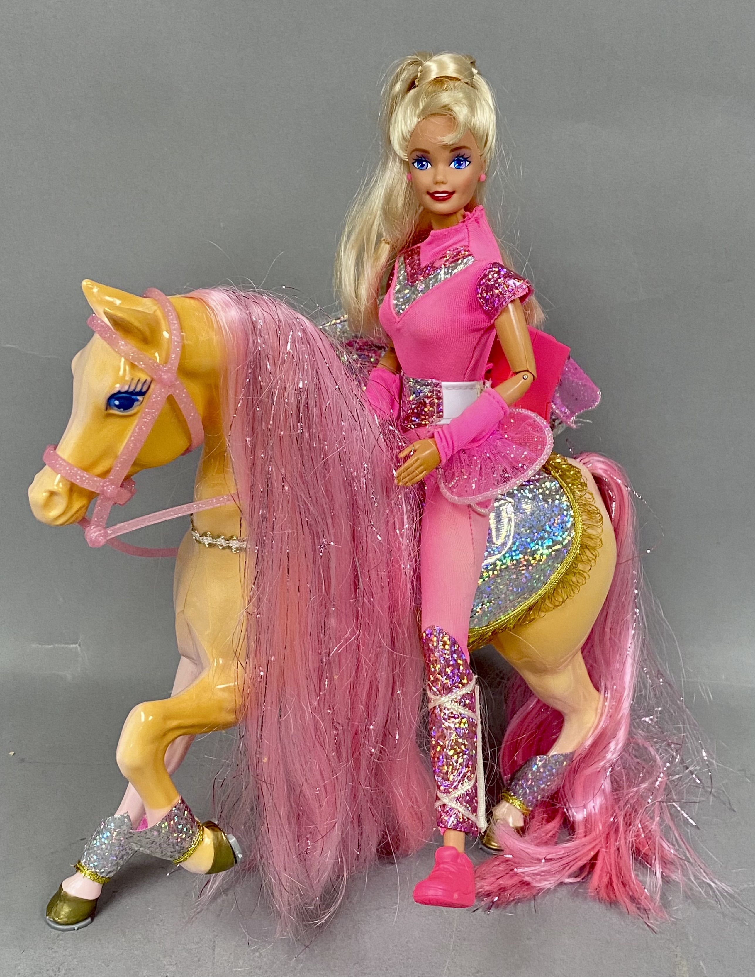 1996 Mattel Flying Hero Horse & Barbie Doll