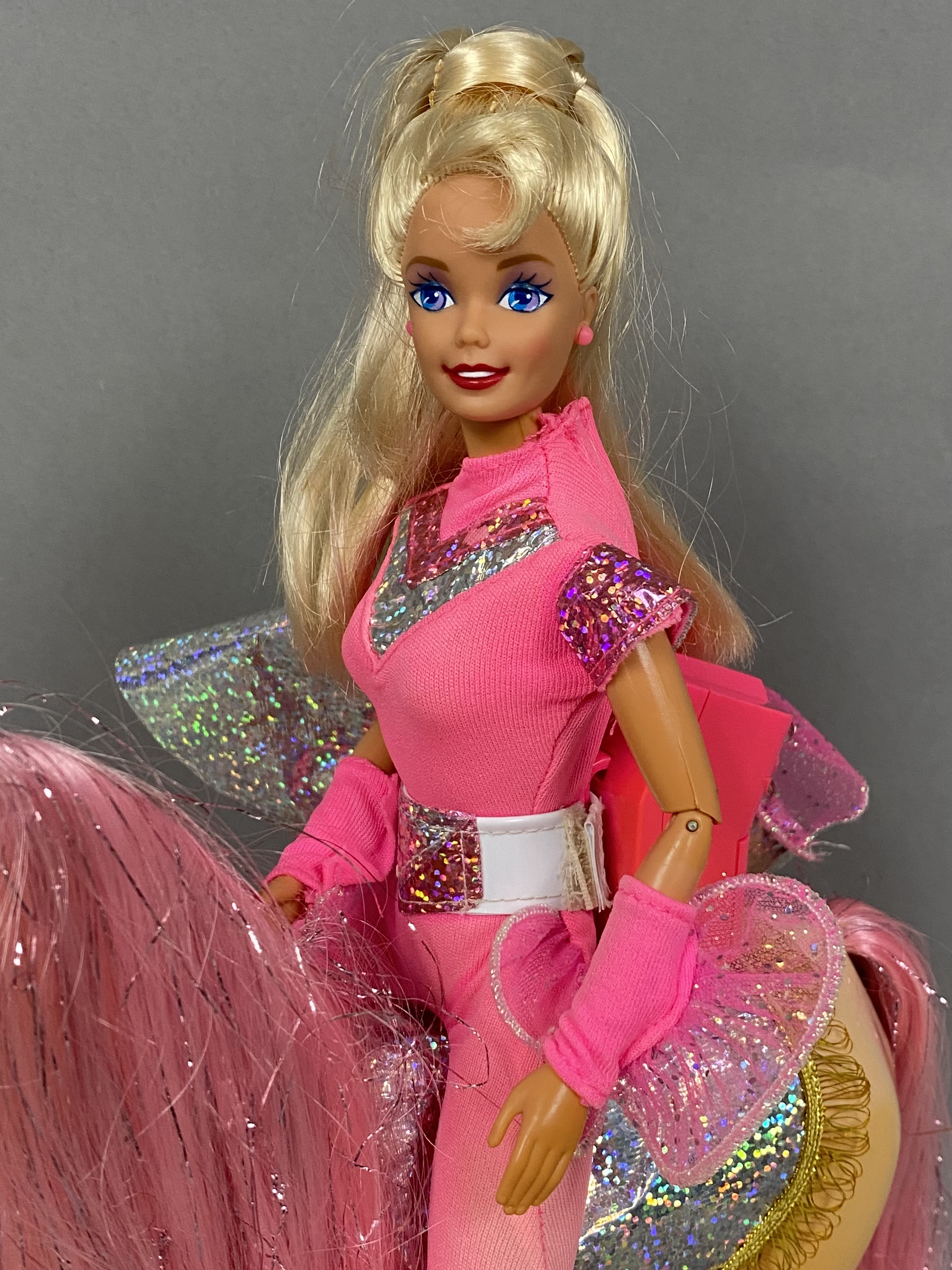1996 Mattel Flying Hero Horse & Barbie Doll