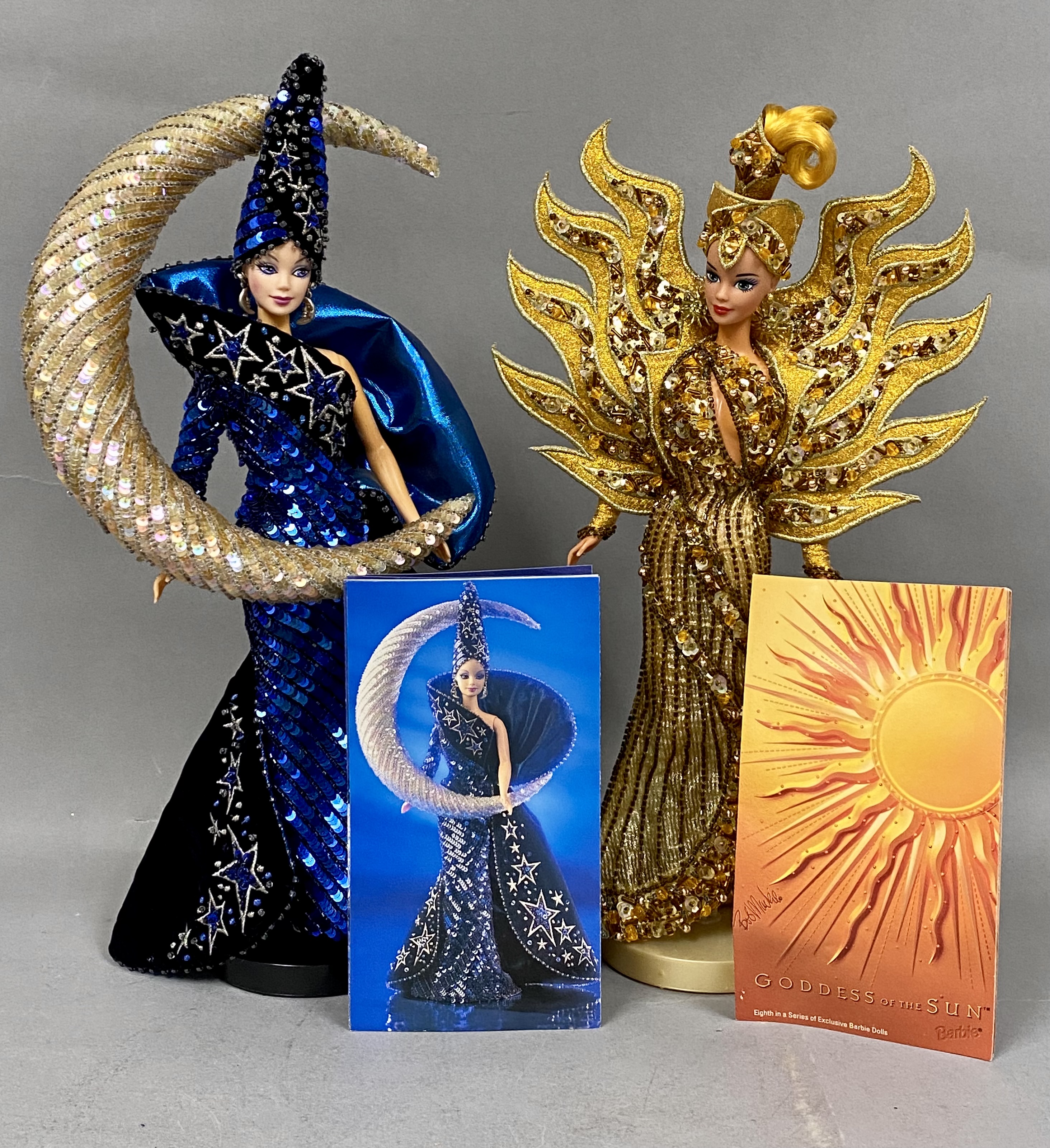 2 Bob Mackie Mattel Goddess Barbie Dolls