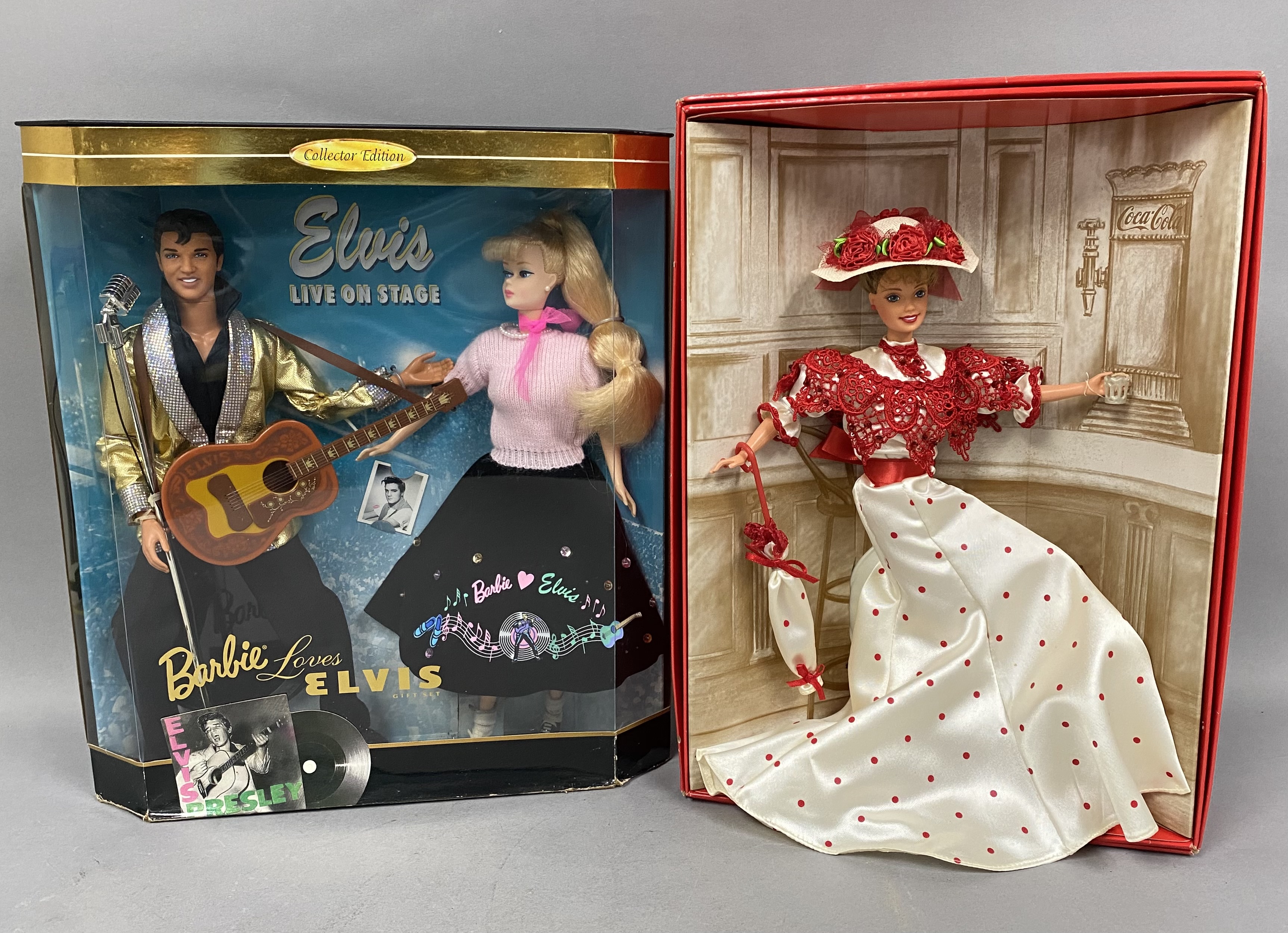 Mattel Elvis & Coca-Cola Barbie Dolls