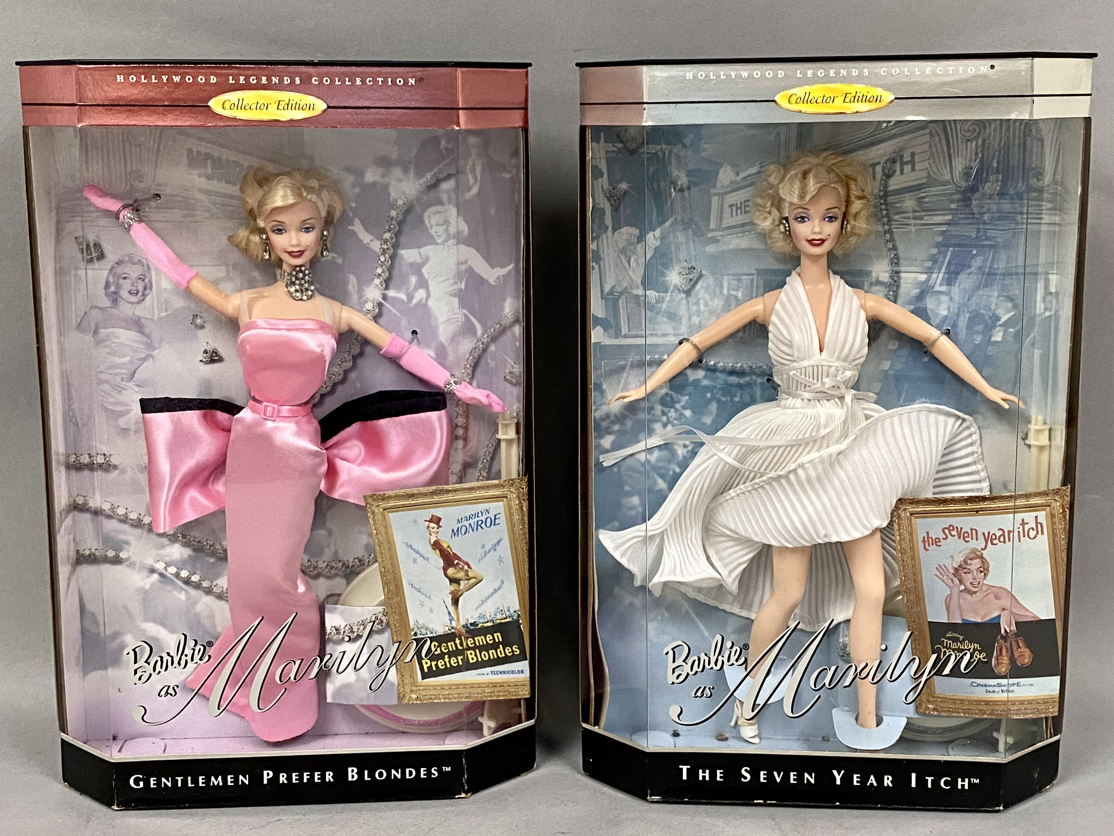 2 Mattel Hollywood Legends Marilyn Monroe Barbies