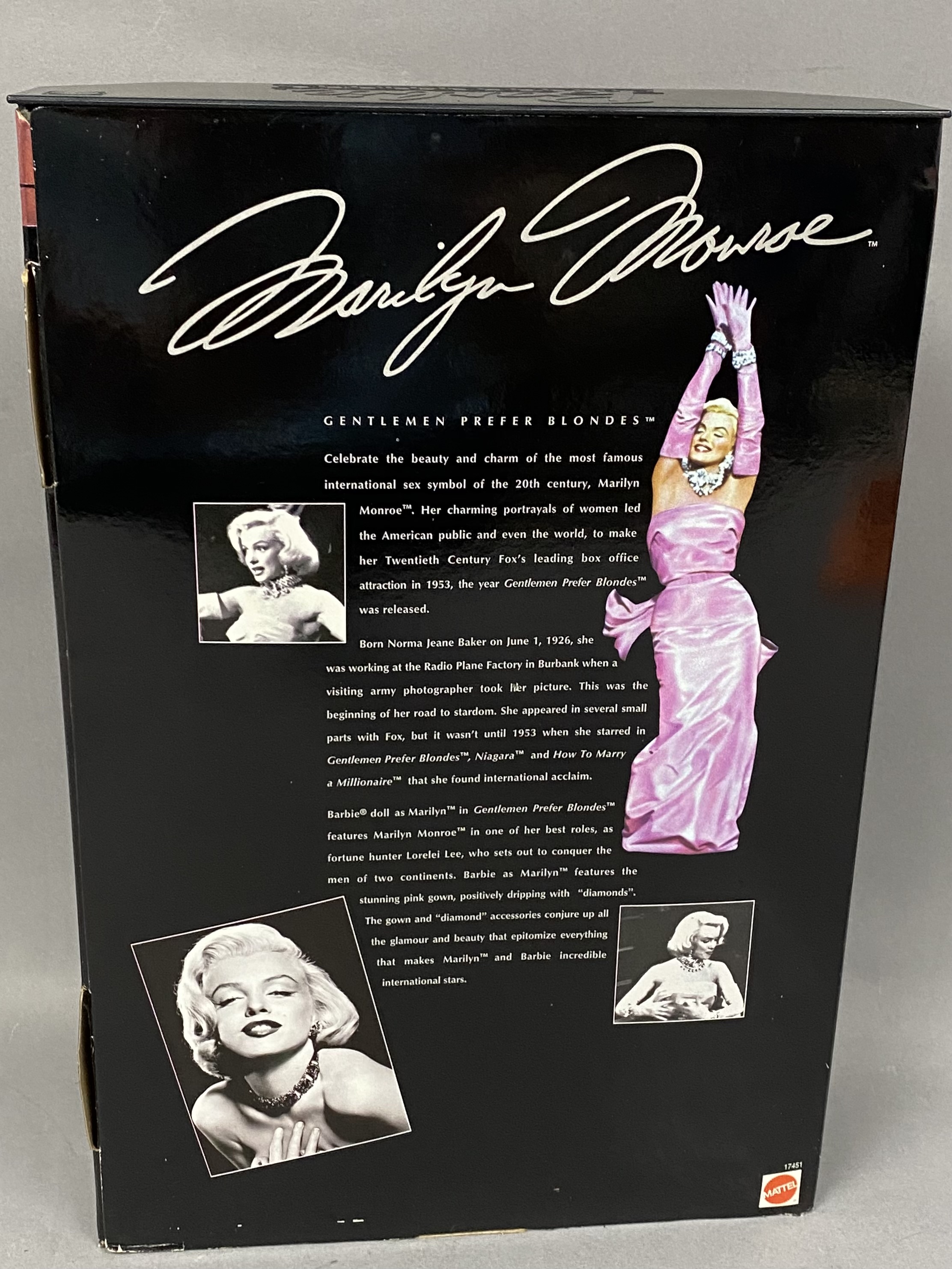 2 Mattel Hollywood Legends Marilyn Monroe Barbies
