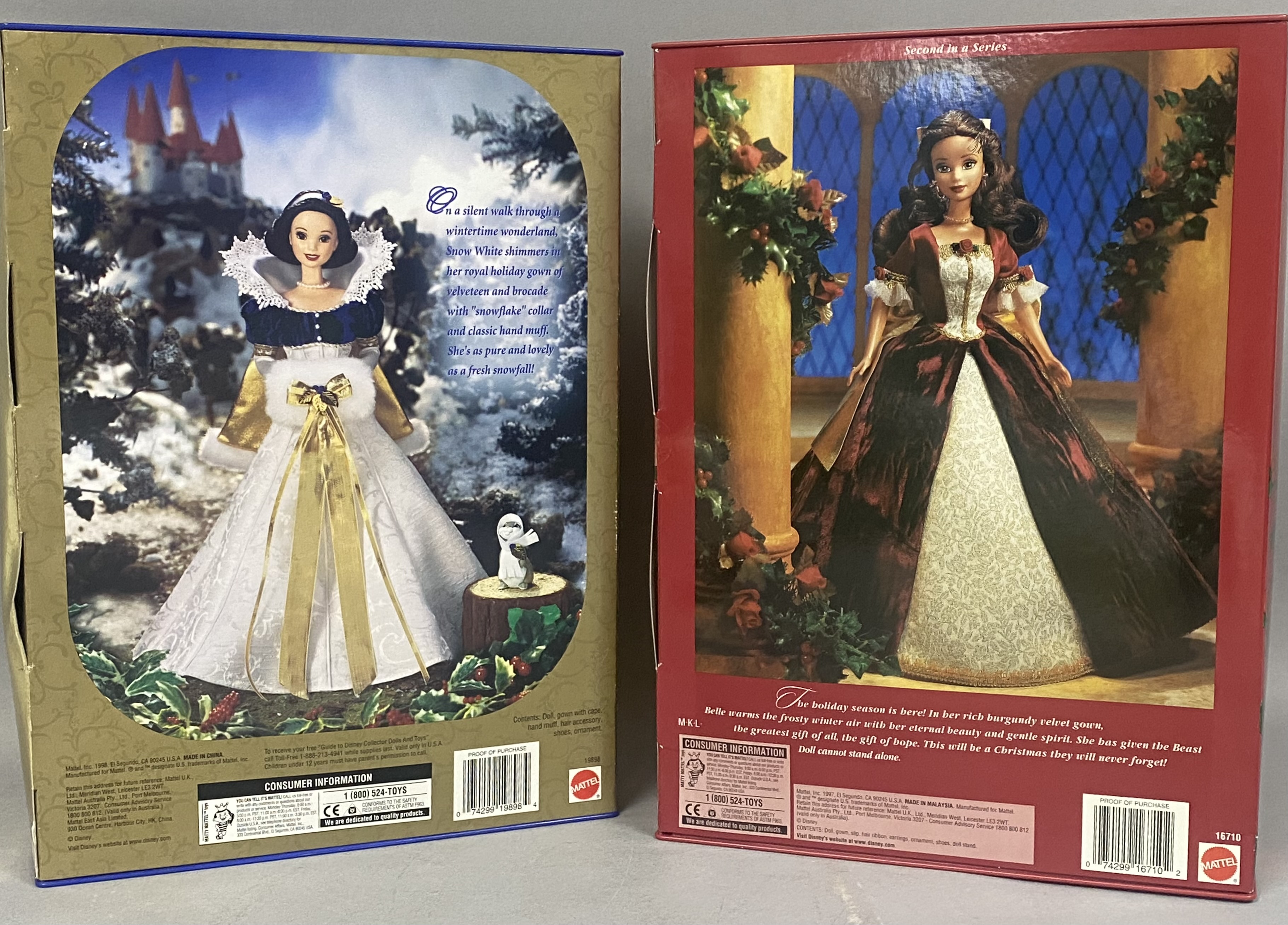 Mattel Disney Holiday Princess Snow White & Belle