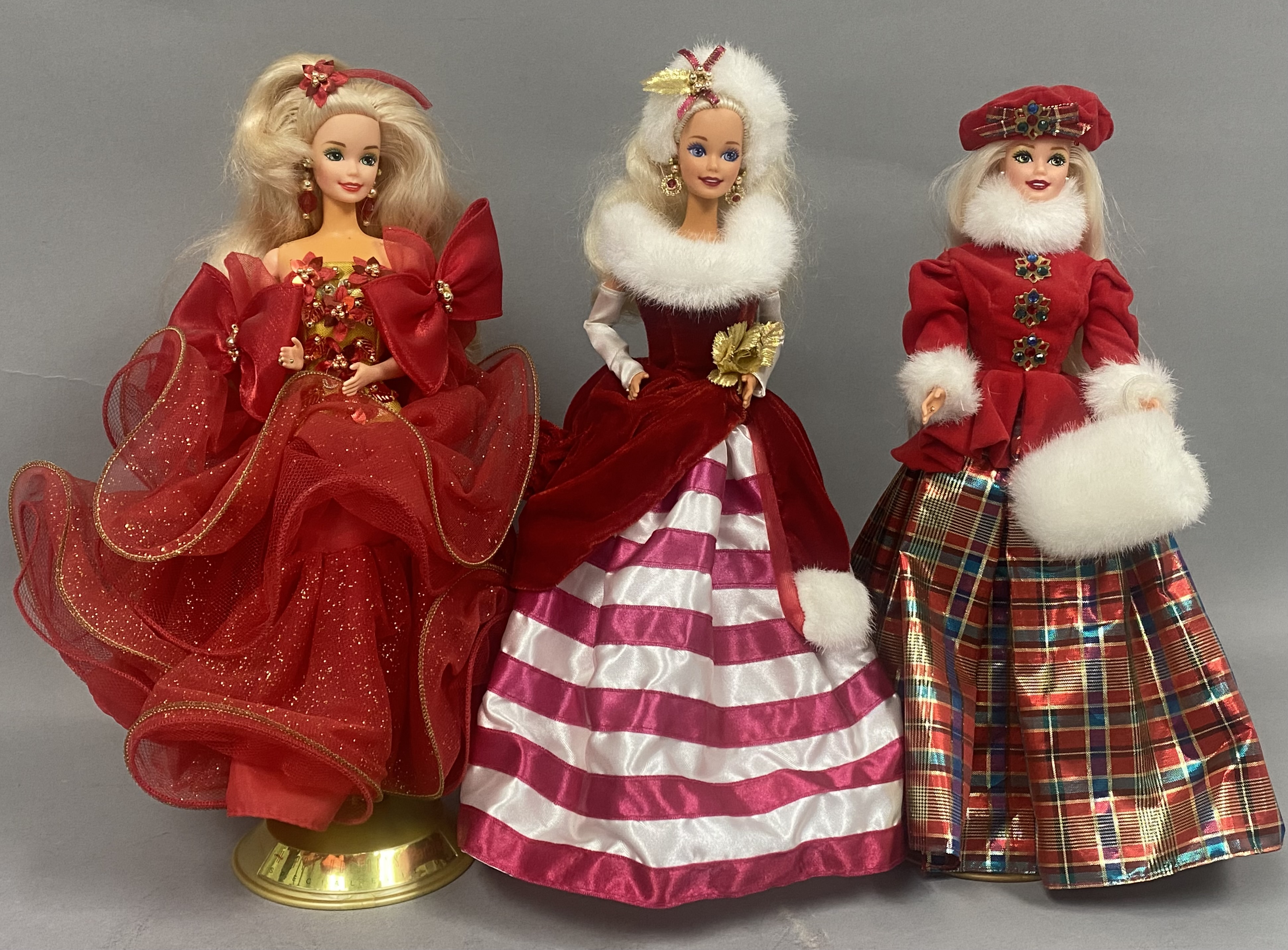 Mattel Special Edition Holiday Barbie Trio
