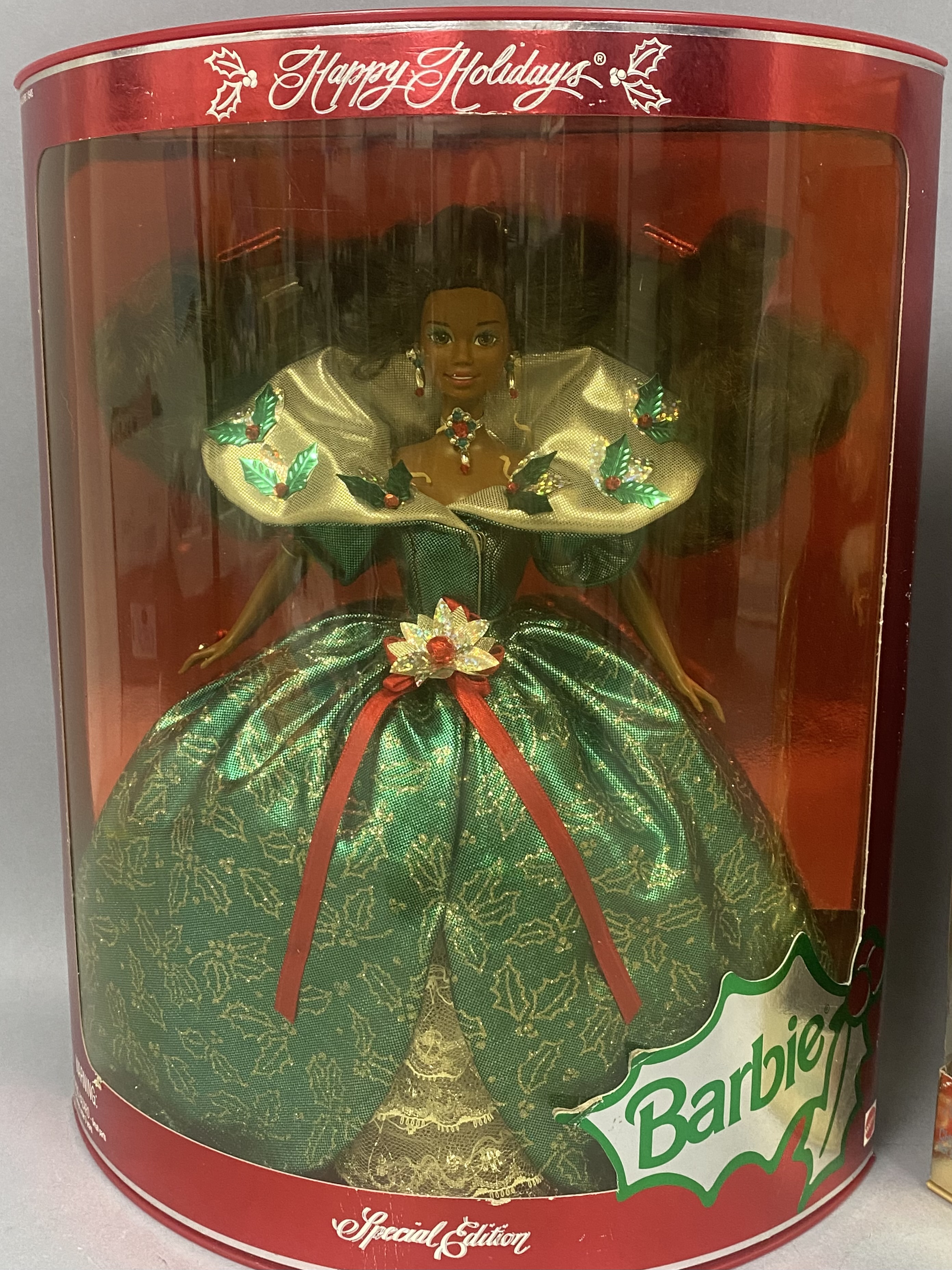 2 Mattel Happy Holidays Barbie Dolls