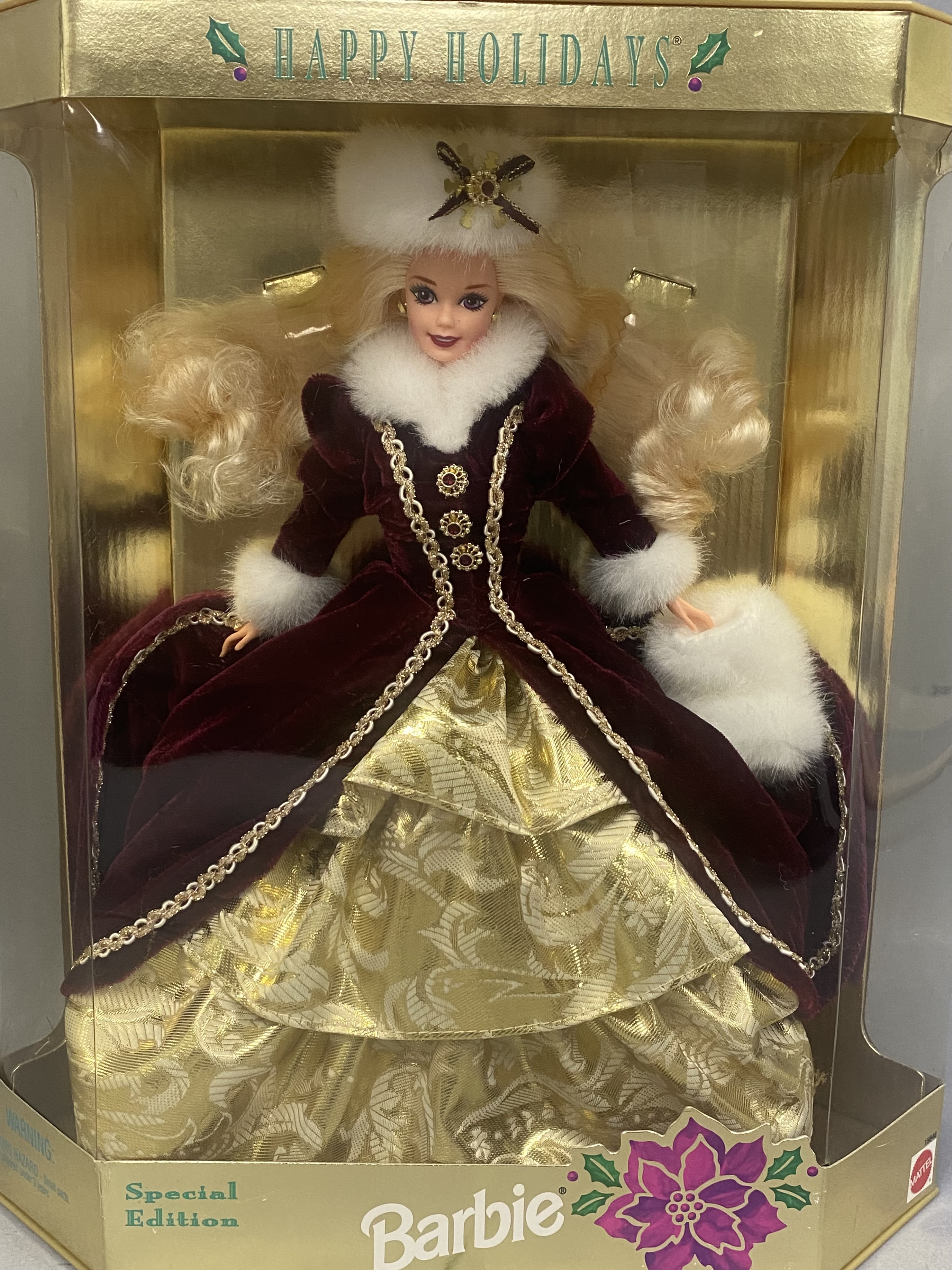 2 Mattel Happy Holidays Barbie Dolls