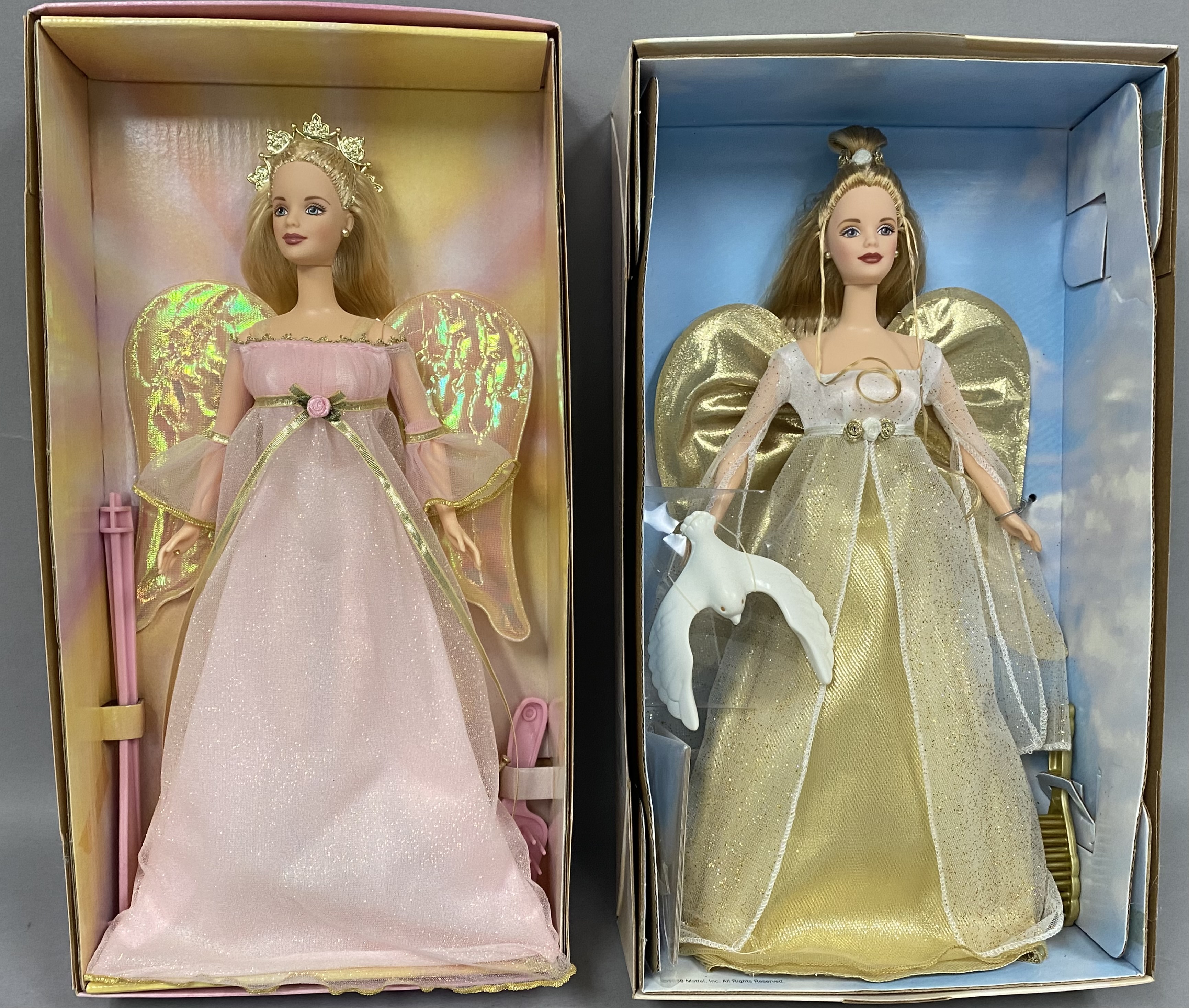 2 Mattel Special Edition Angelic Barbie Dolls