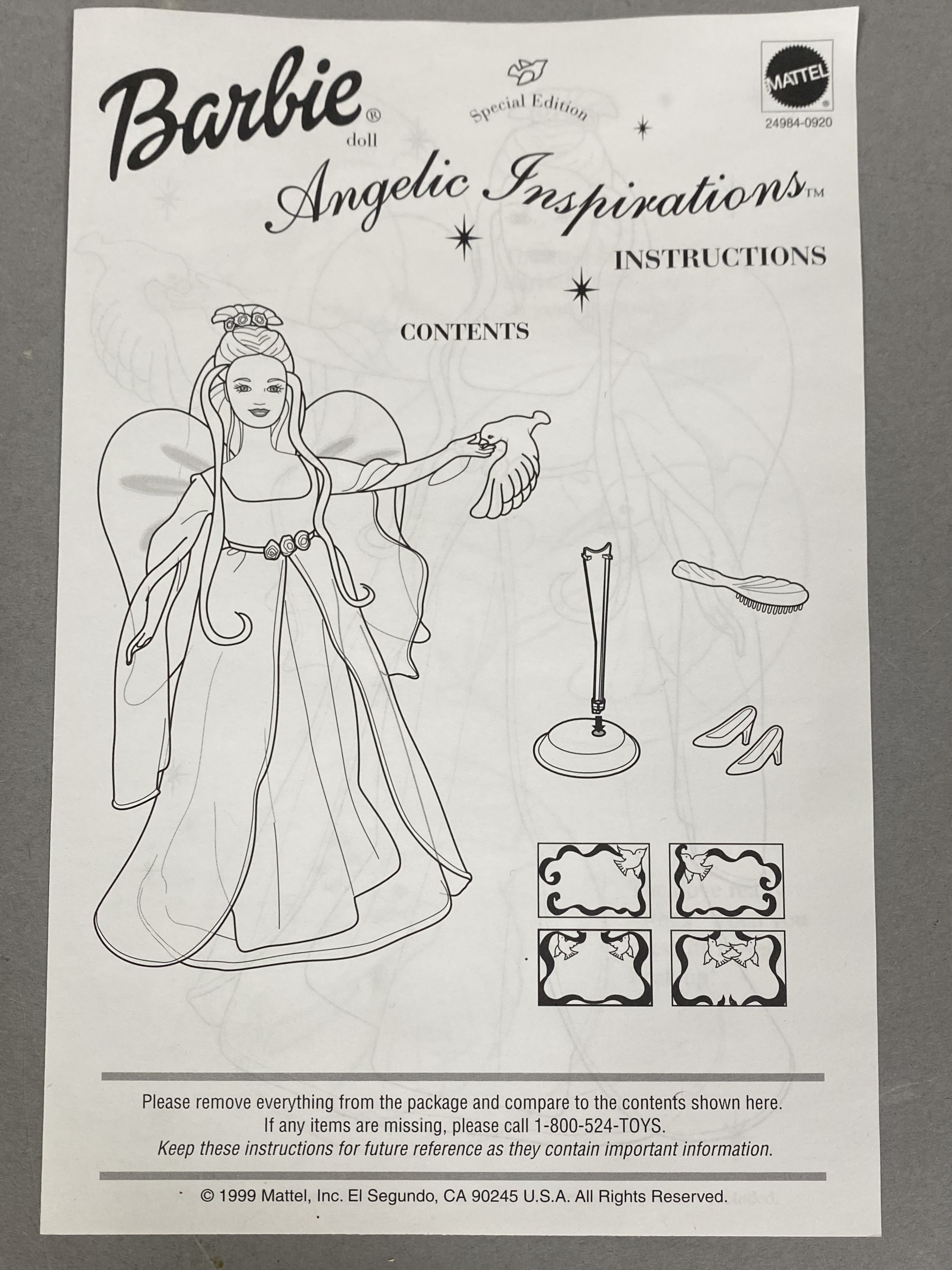 2 Mattel Special Edition Angelic Barbie Dolls