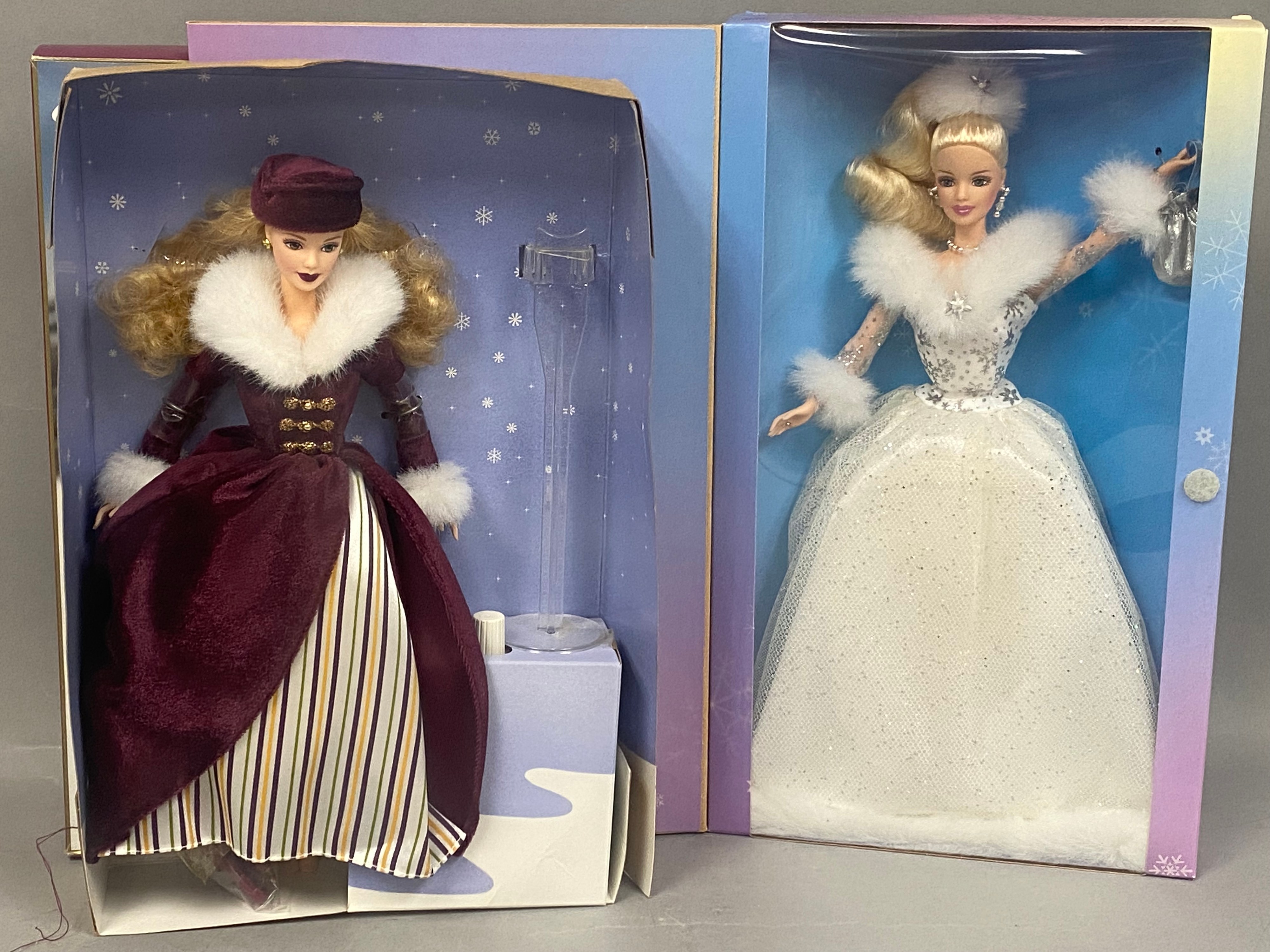Mattel Victorian Ice Skater & Winter's Reflection Barbies