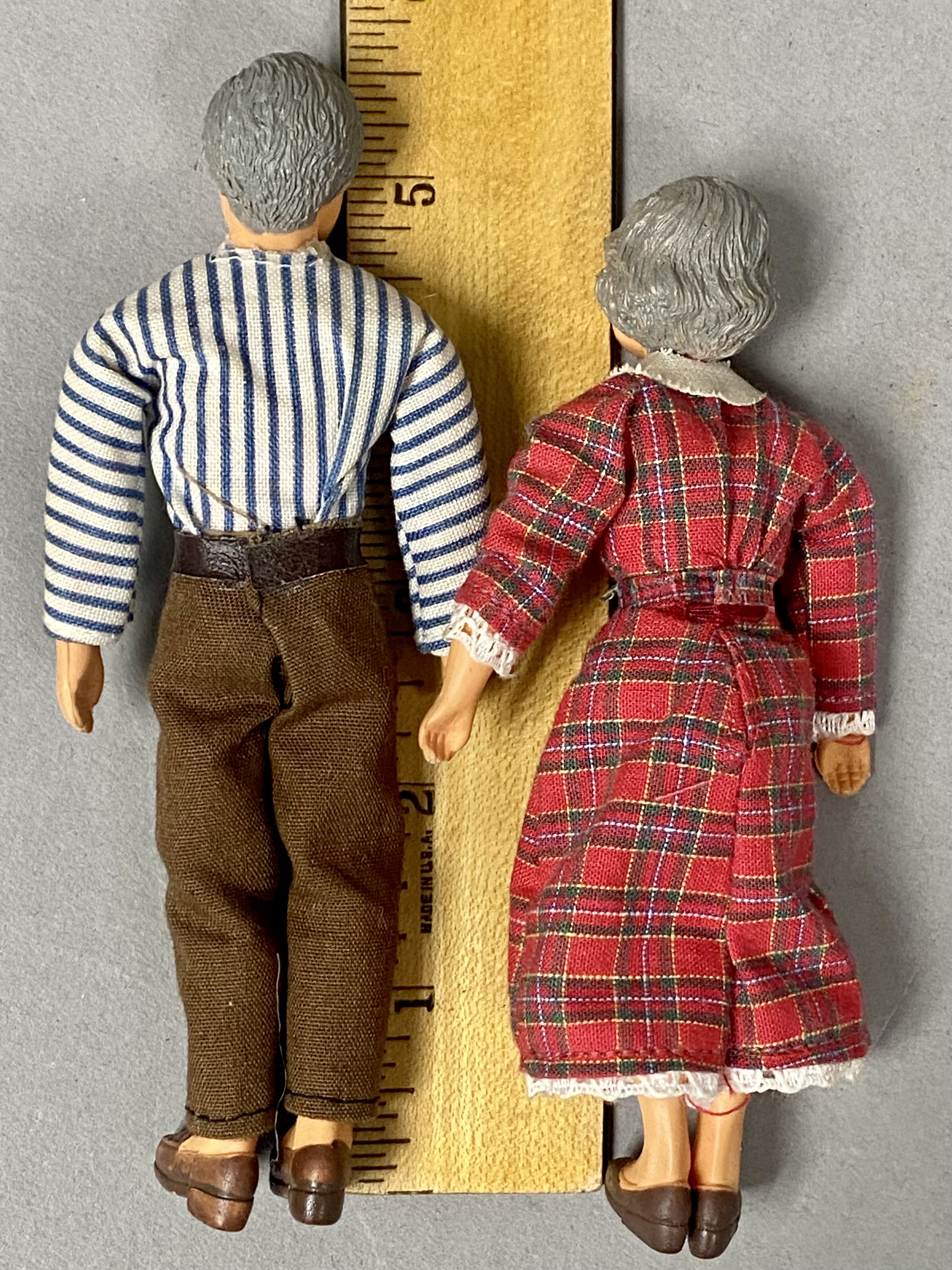 Vintage Mid-Century Dollhouse Family Set