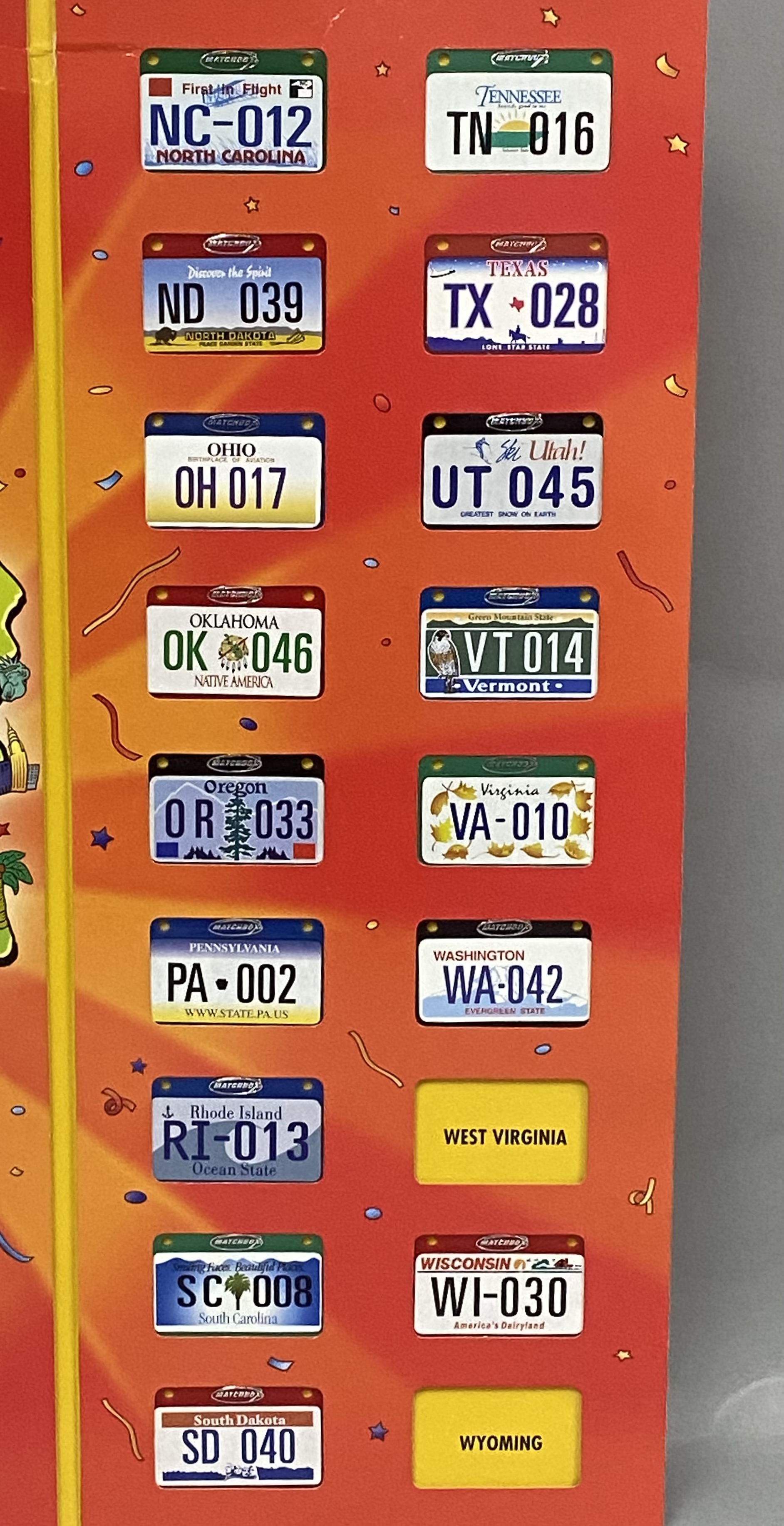 2 Matchbox 50th Anniversary Mini License Plate Boards