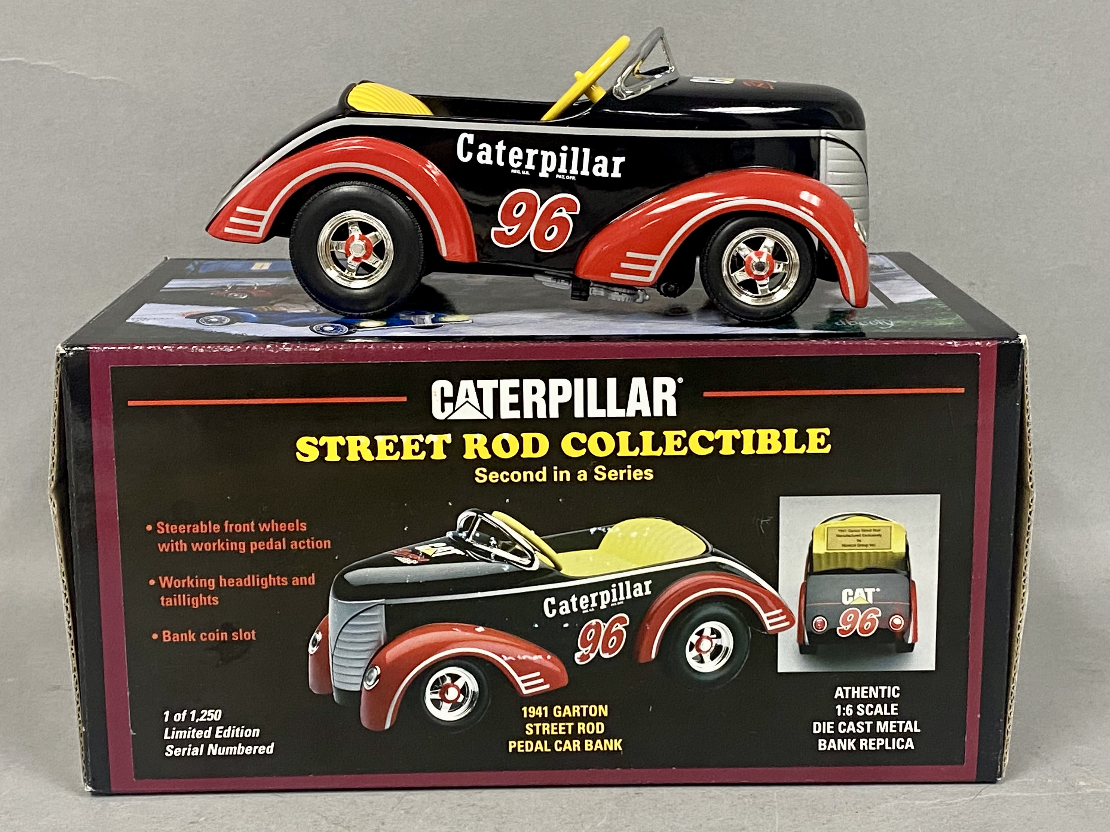 Norscot Caterpillar Diecast Pedal Car Bank