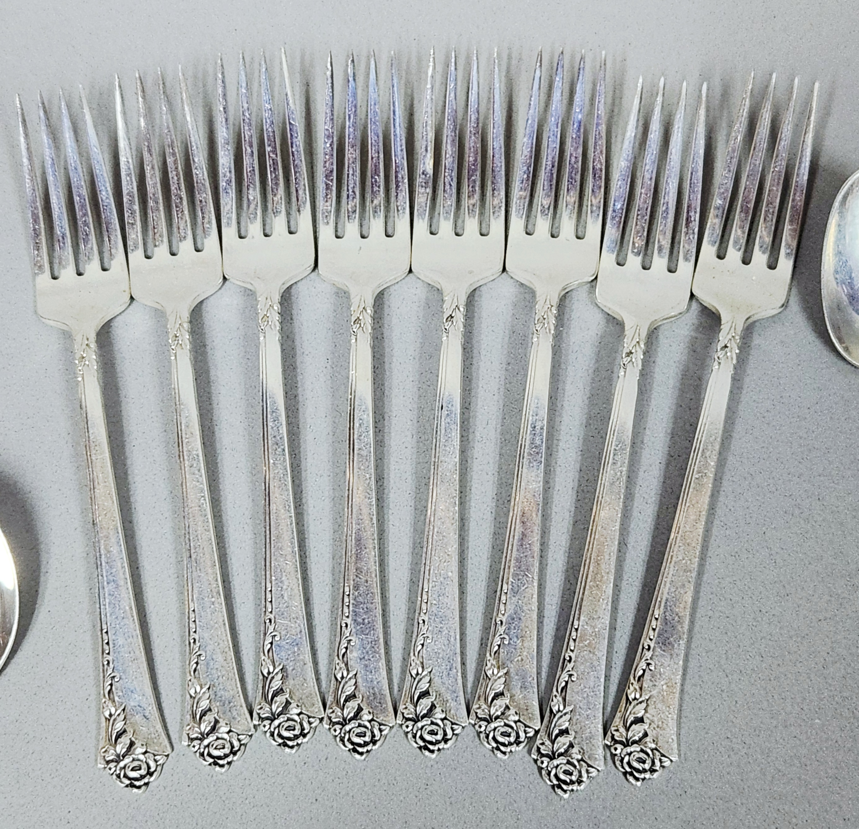 Heirloom Sterling Damask Rose Flatware 1464.64 Grams