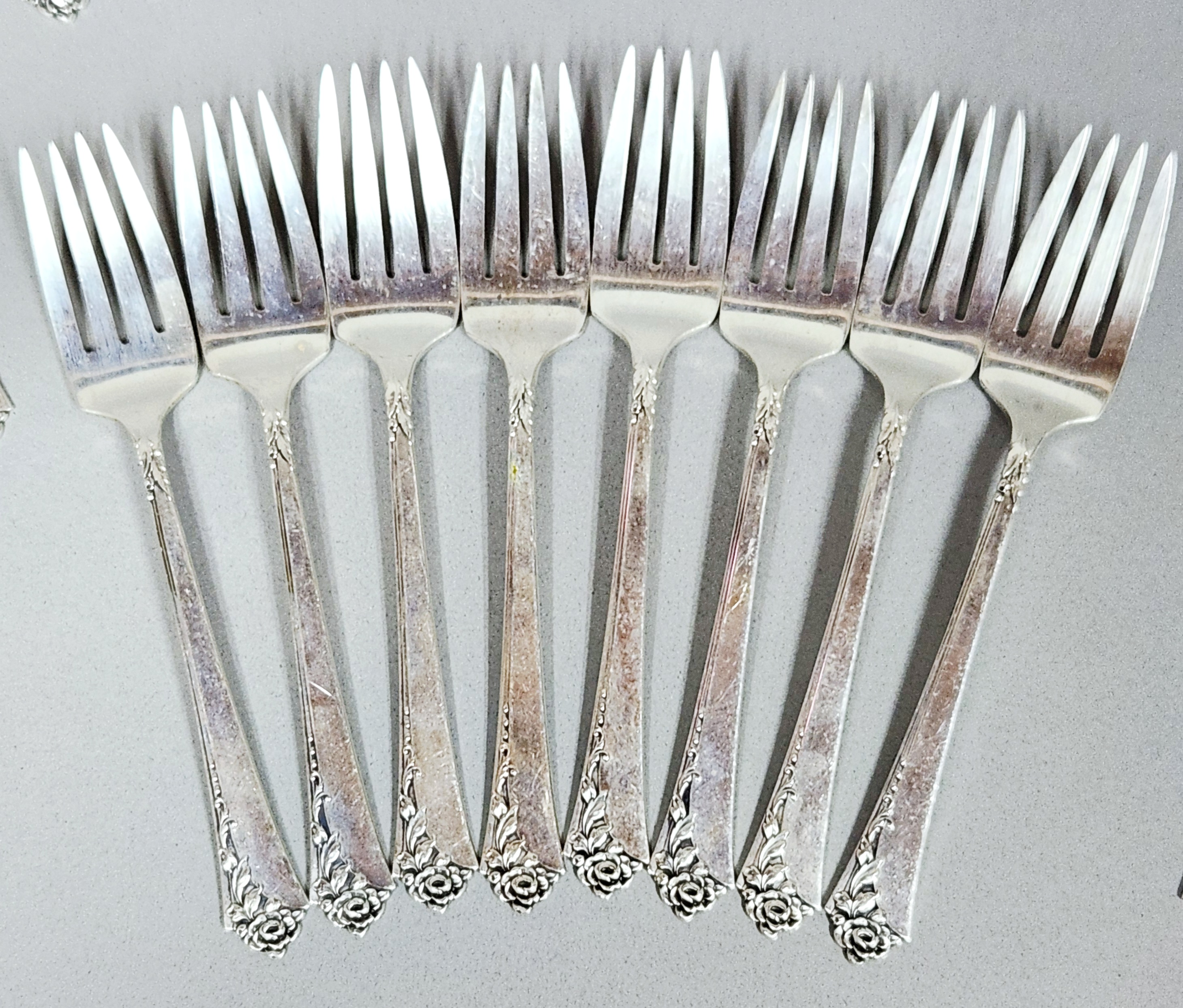 Heirloom Sterling Damask Rose Flatware 1464.64 Grams