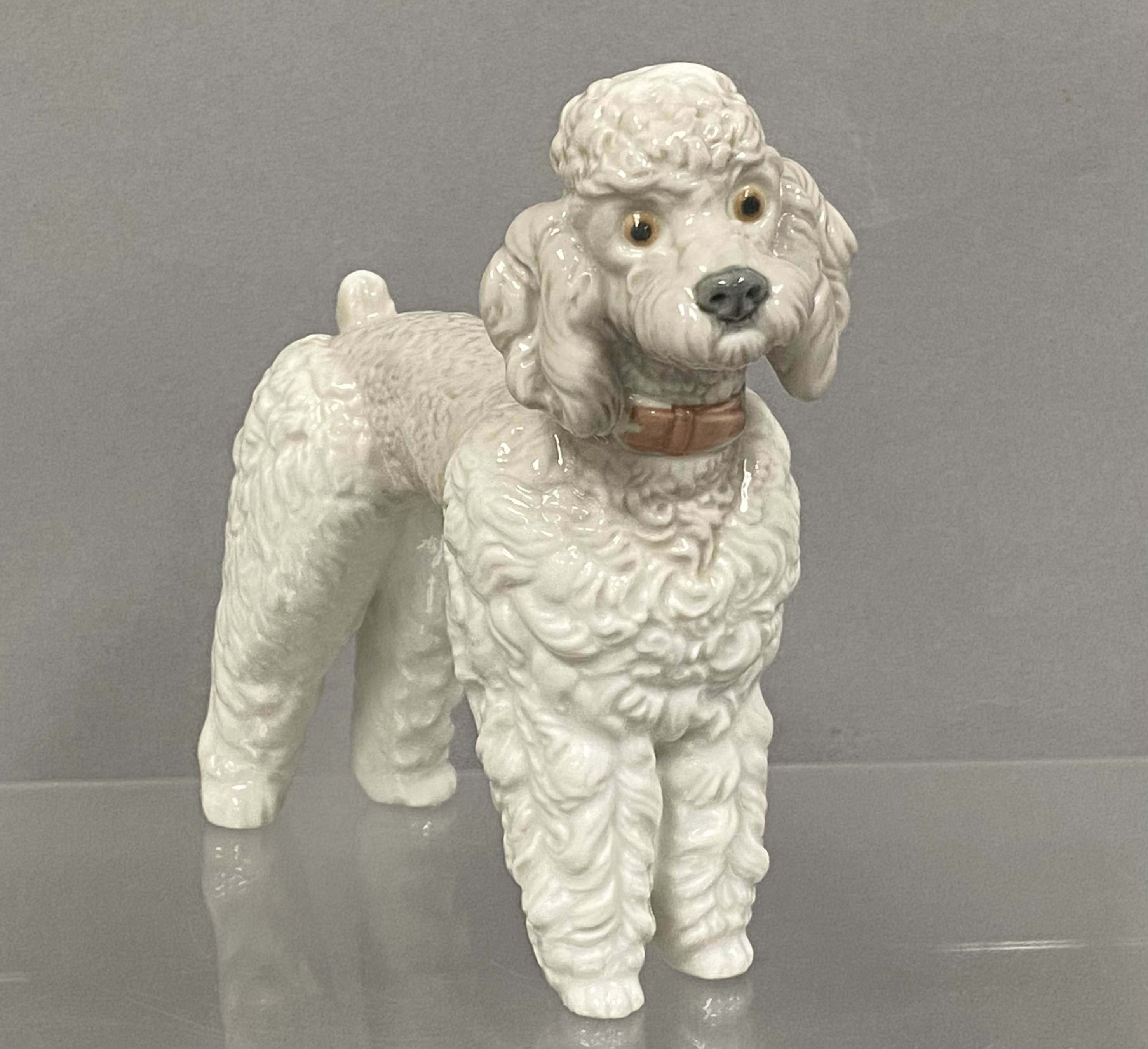 Lladro Porcelain Standing Poodle Figurine