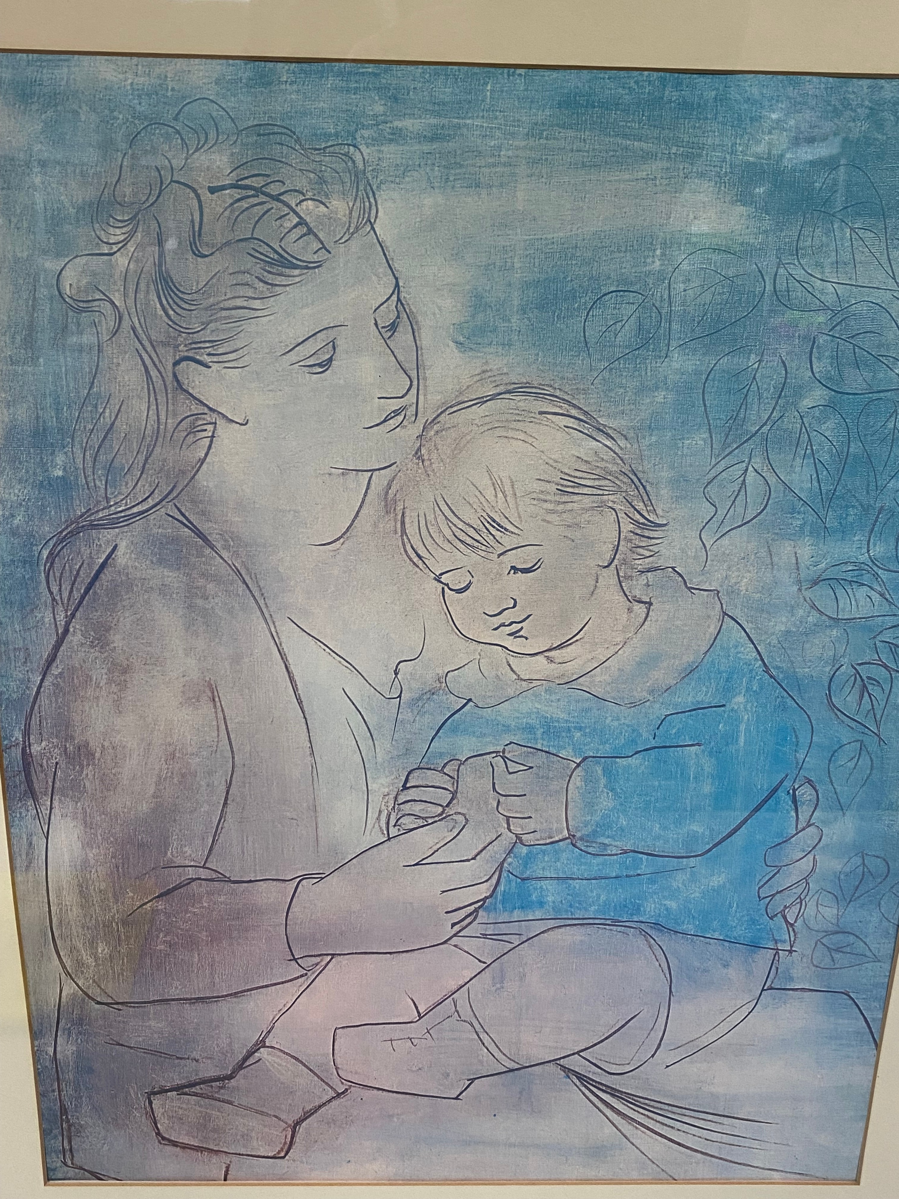 Picasso Mother & Child Framed Offset Lithograph