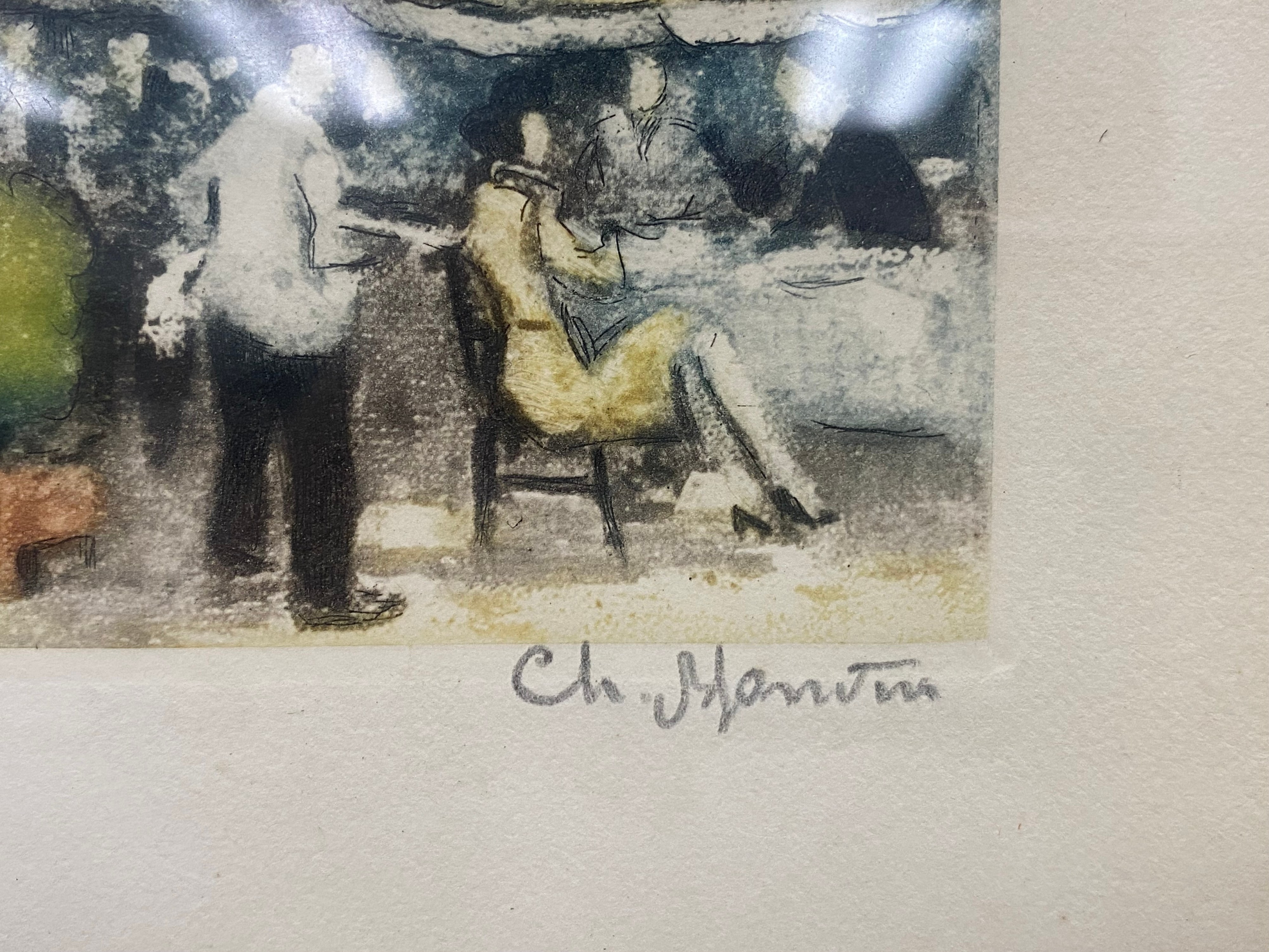 Ch. Martin Signed Paris Scenes Color Etchings