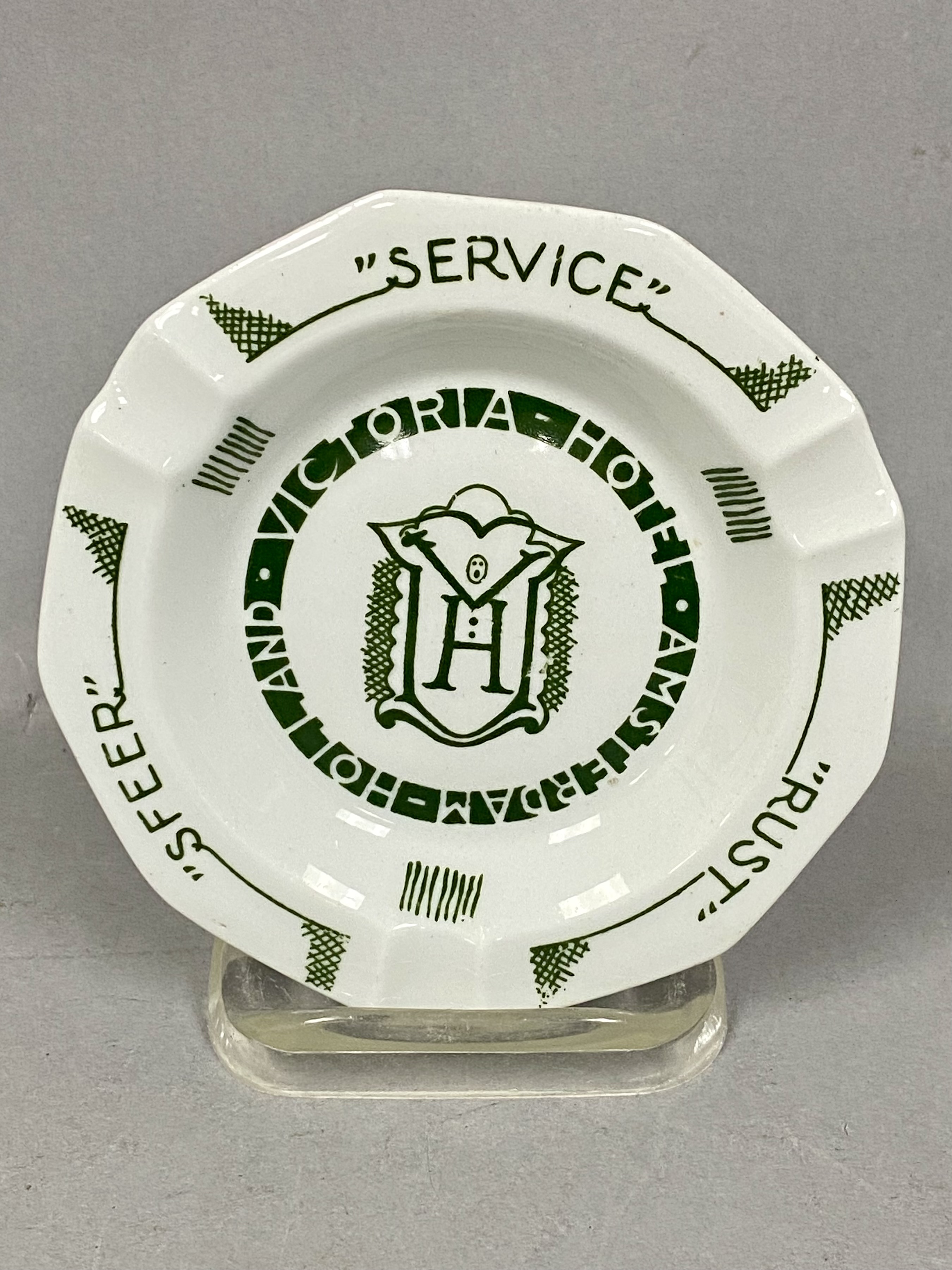 Victoria Hotel Amsterdam Ceramic Ashtray