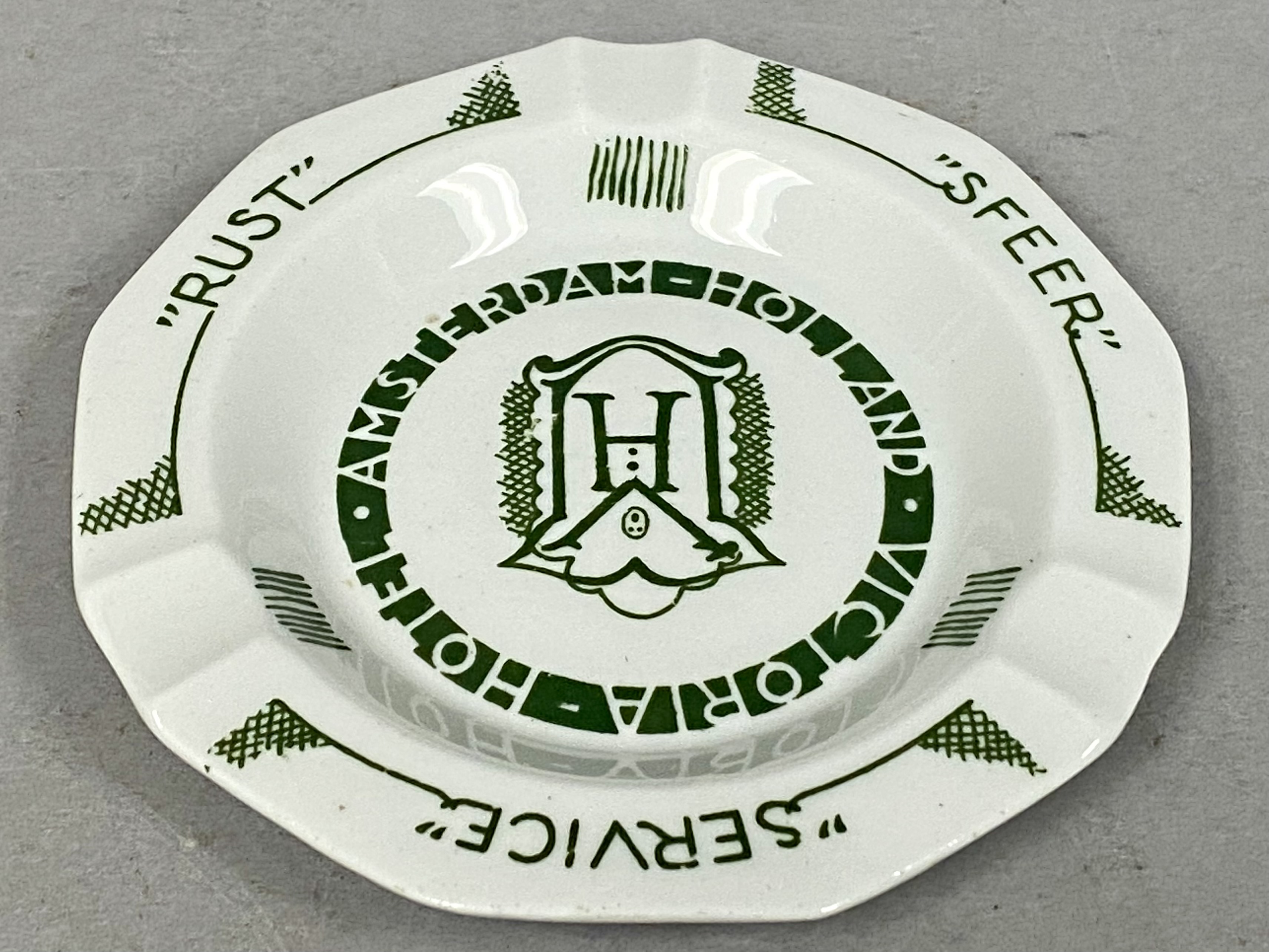 Victoria Hotel Amsterdam Ceramic Ashtray
