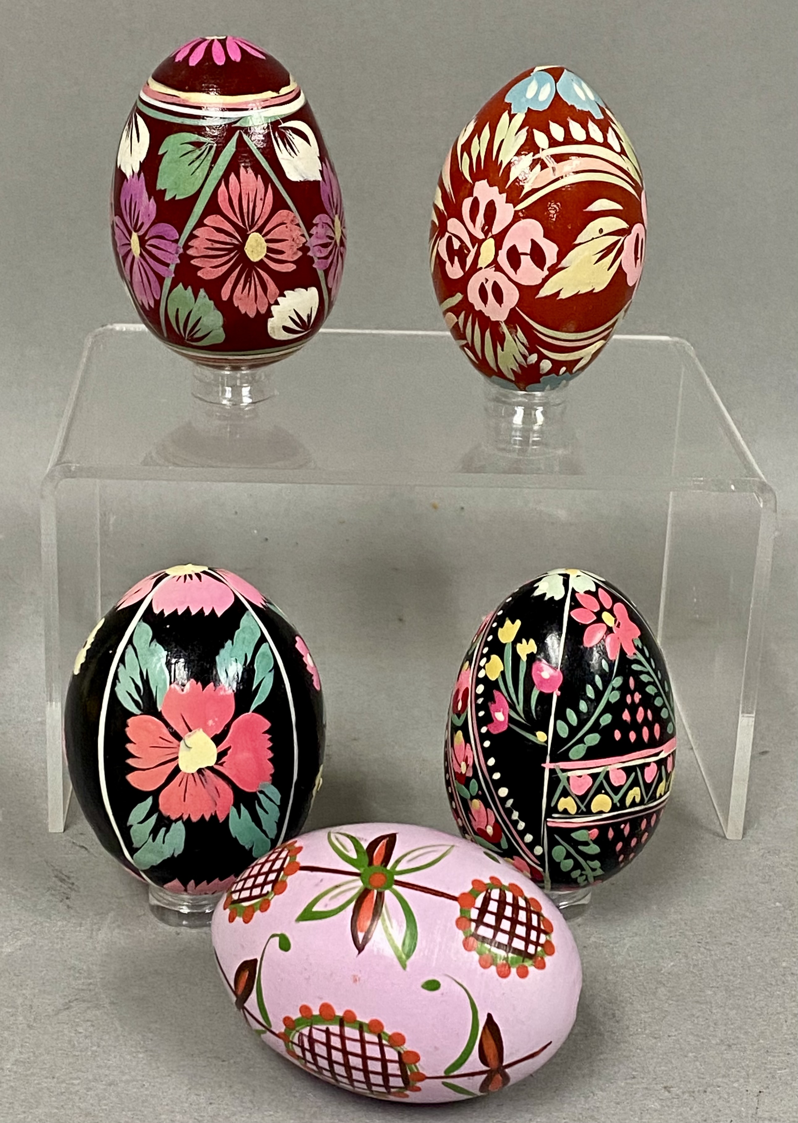 Poland Hand-Painted Wooden Pysanki Easter Eggs
