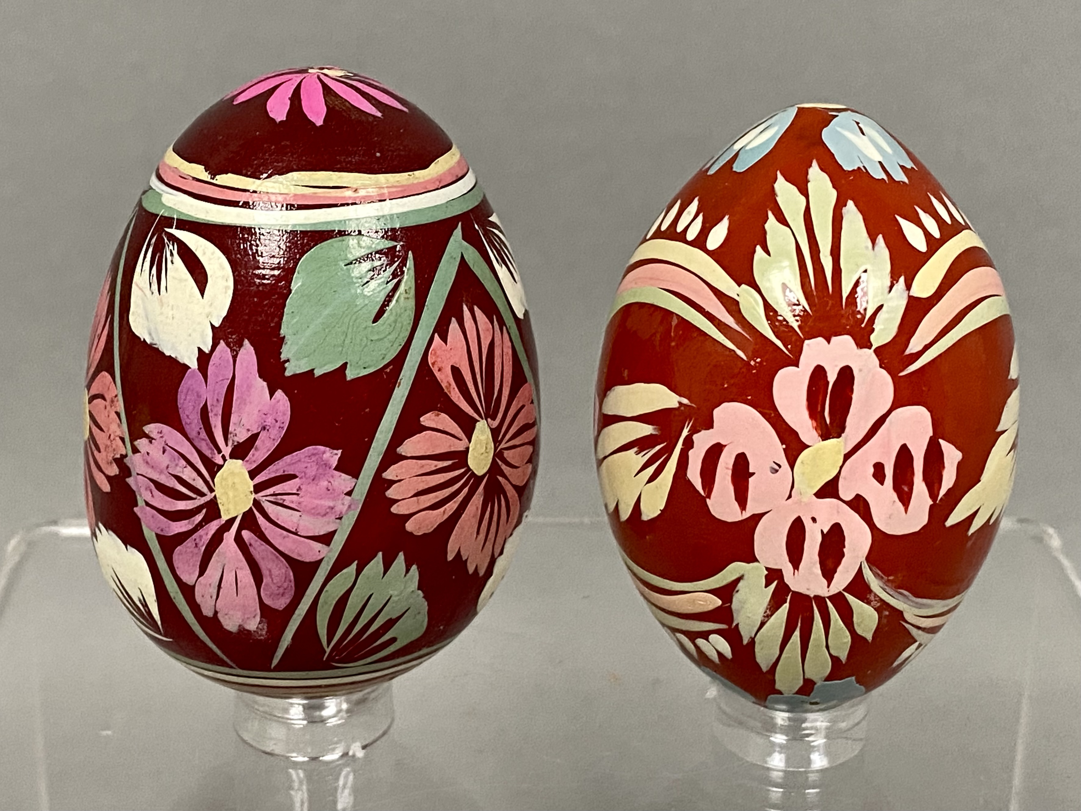 Poland Hand-Painted Wooden Pysanki Easter Eggs