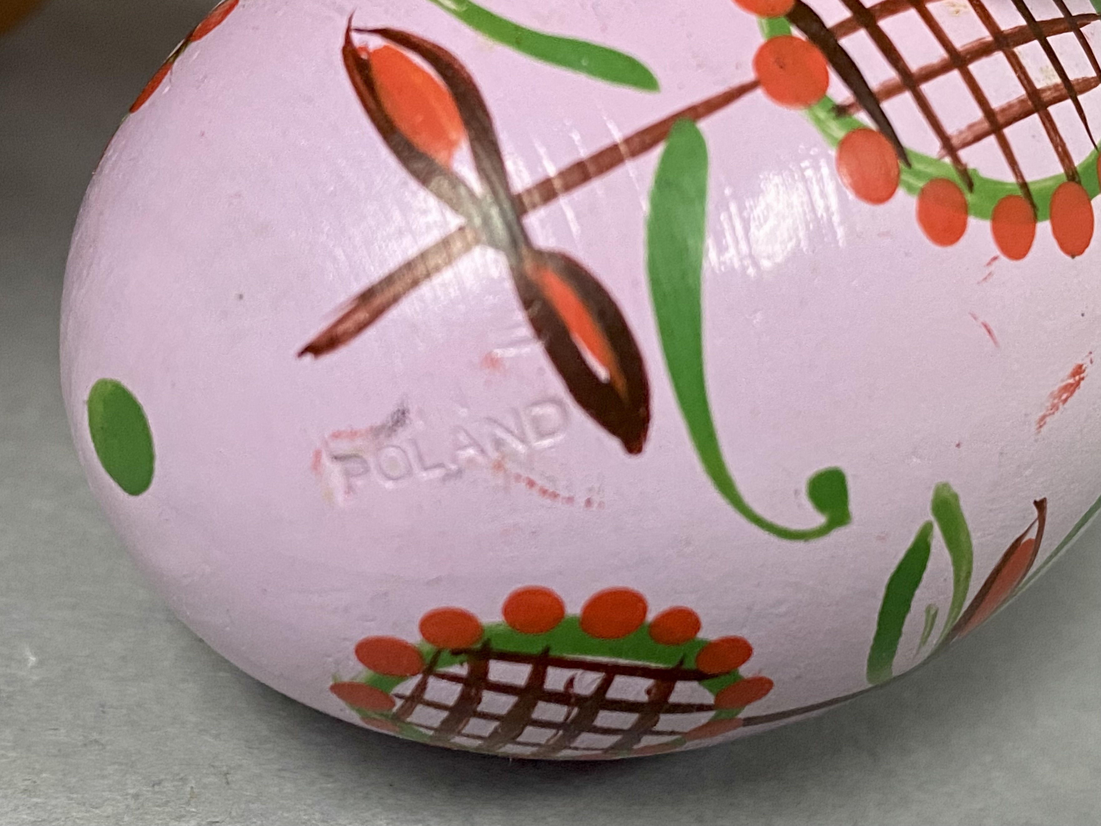 Poland Hand-Painted Wooden Pysanki Easter Eggs