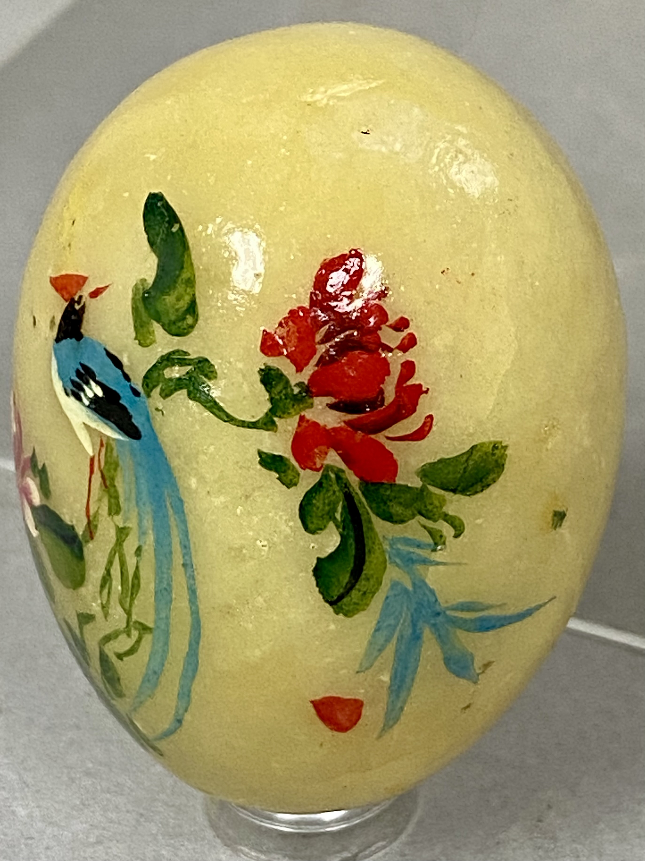 3 Decorative Stone Brass & Lacquer Eggs