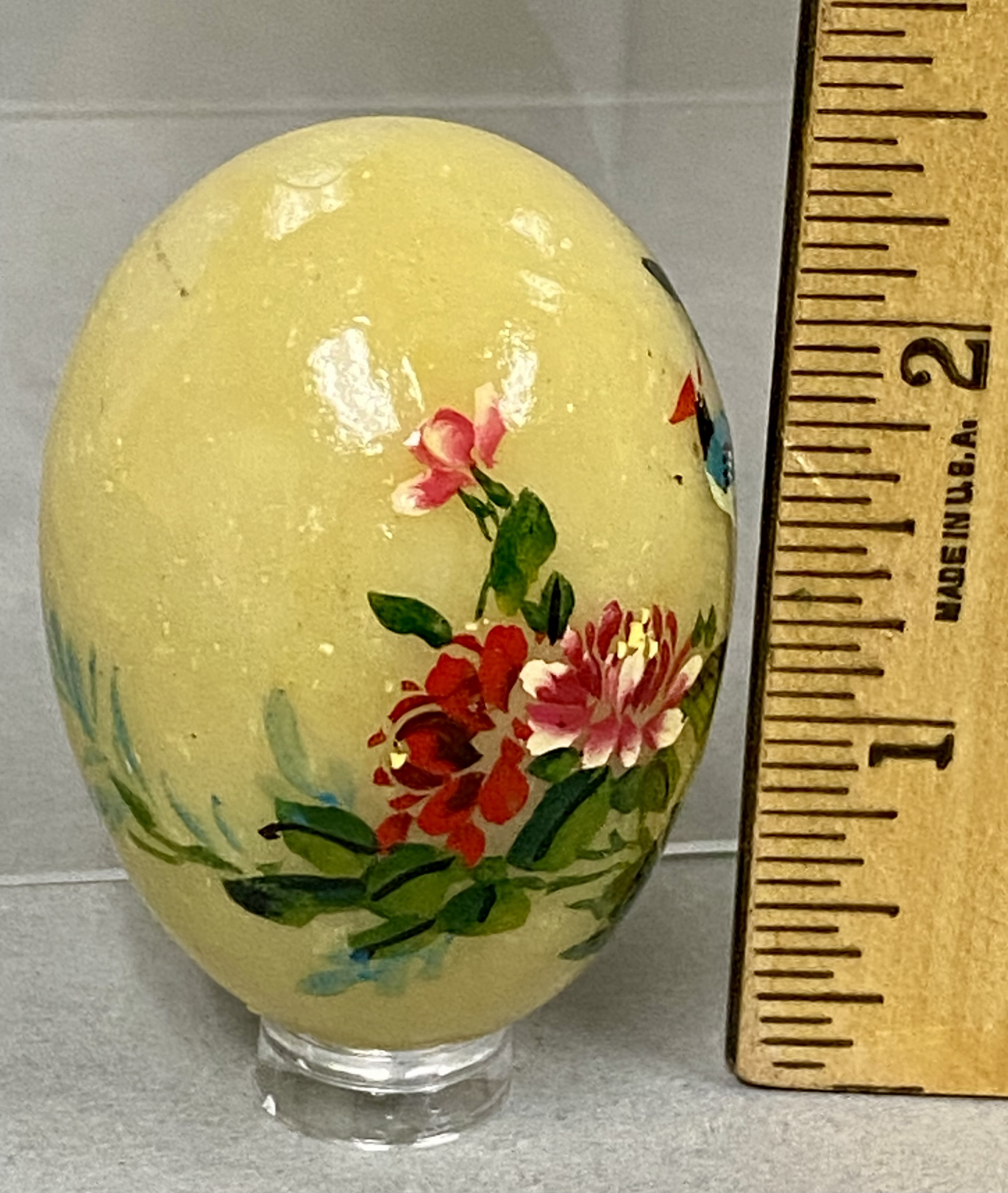 3 Decorative Stone Brass & Lacquer Eggs
