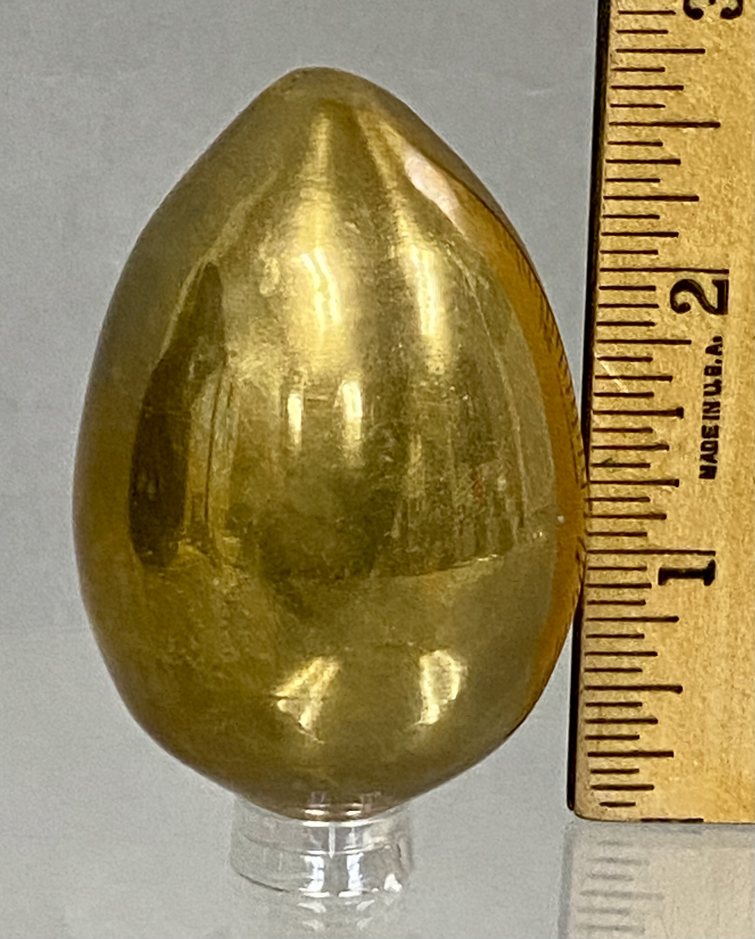 3 Decorative Stone Brass & Lacquer Eggs