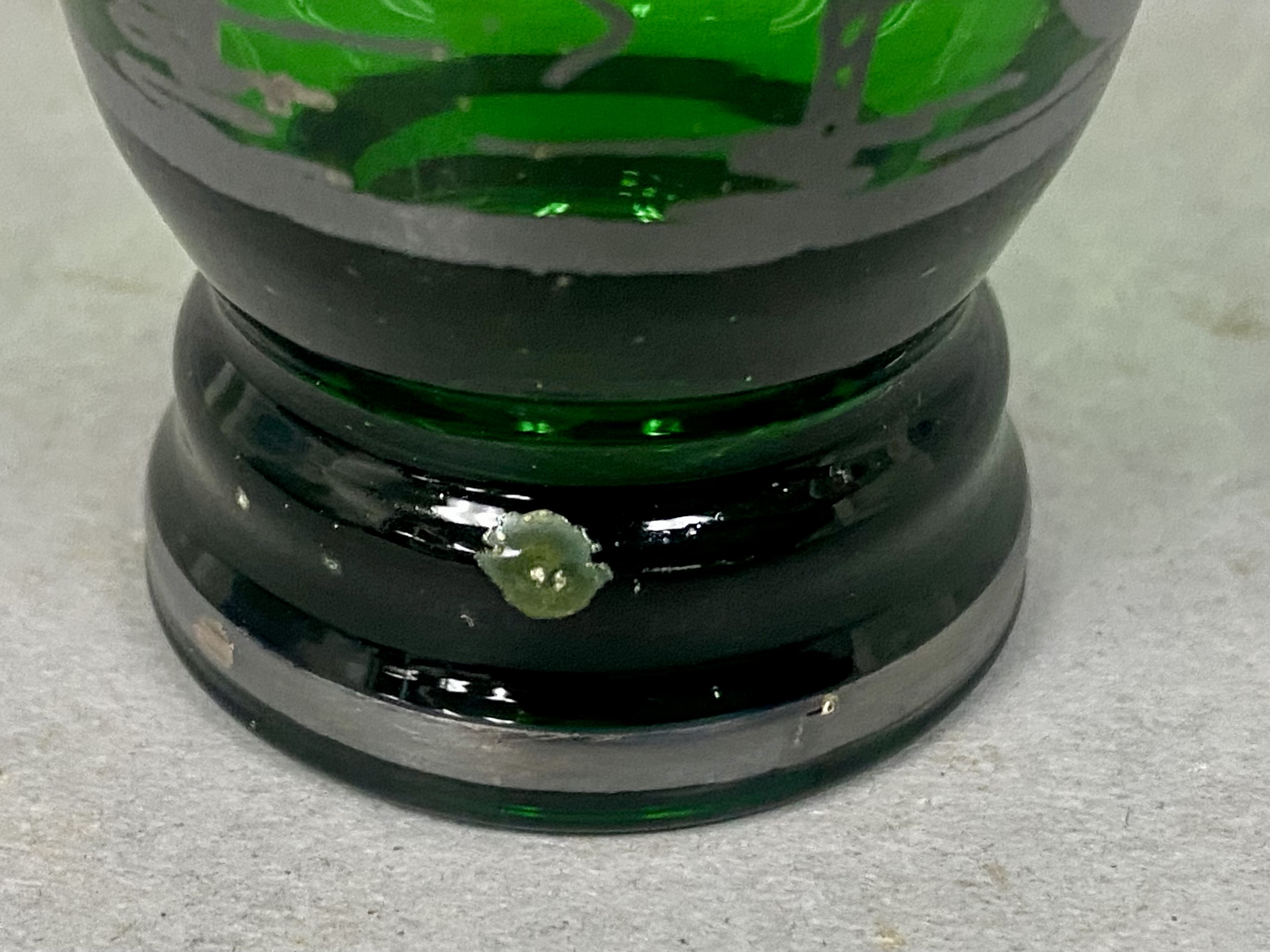 Venetian Green Glass Decanter Set