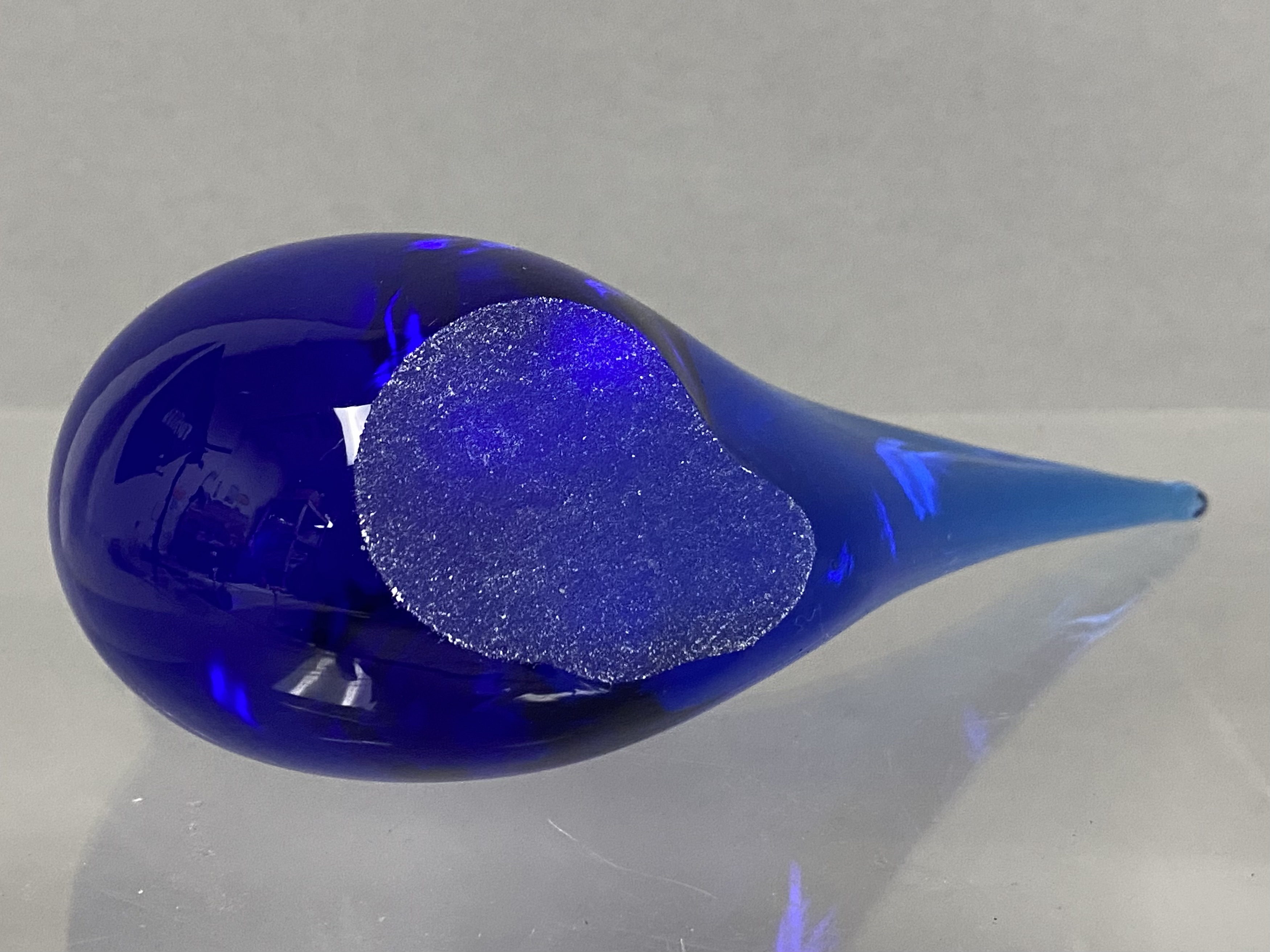 Cobalt Art Glass Bird Figurine