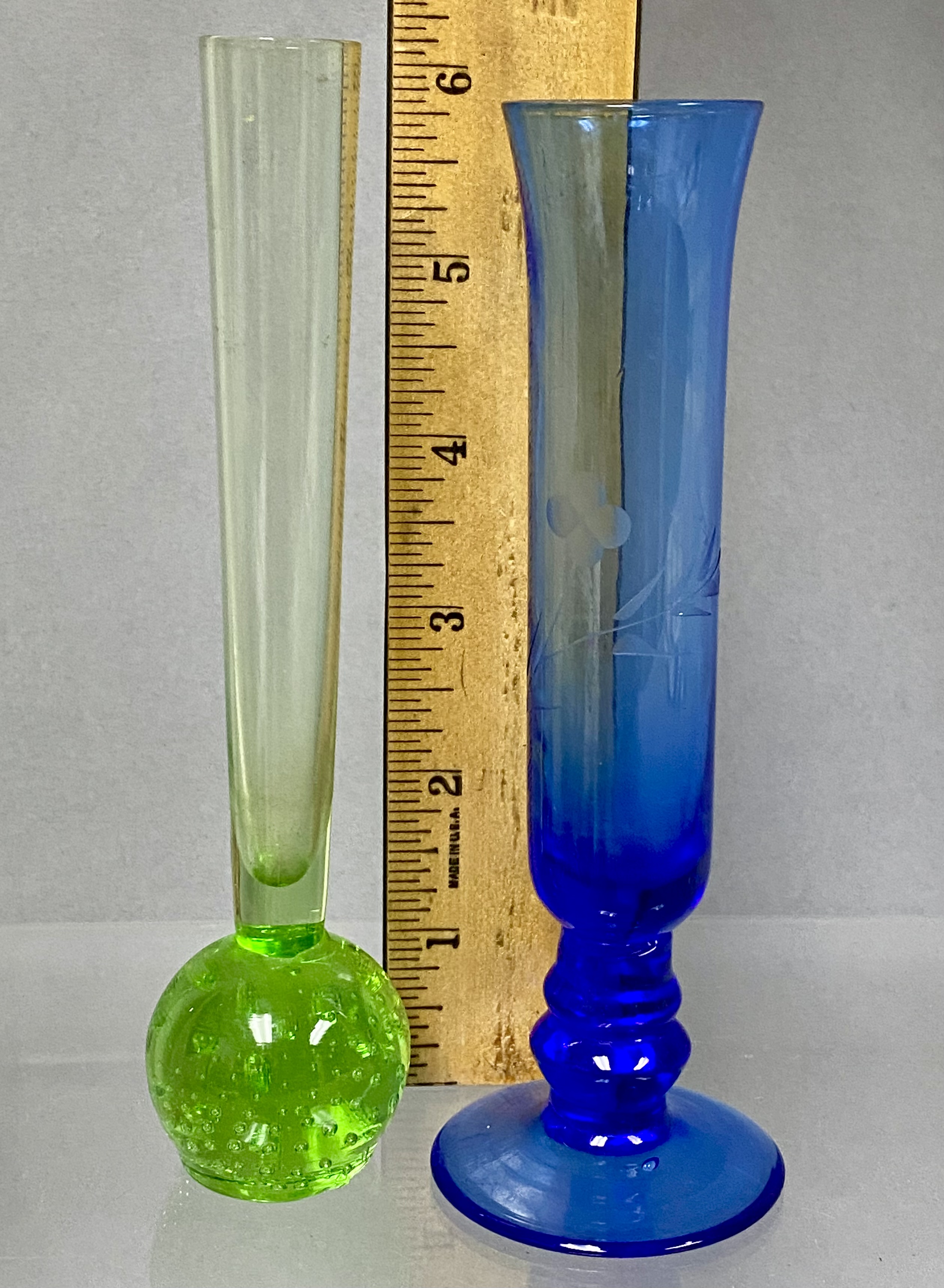 3 Blown Glass Bud Vases