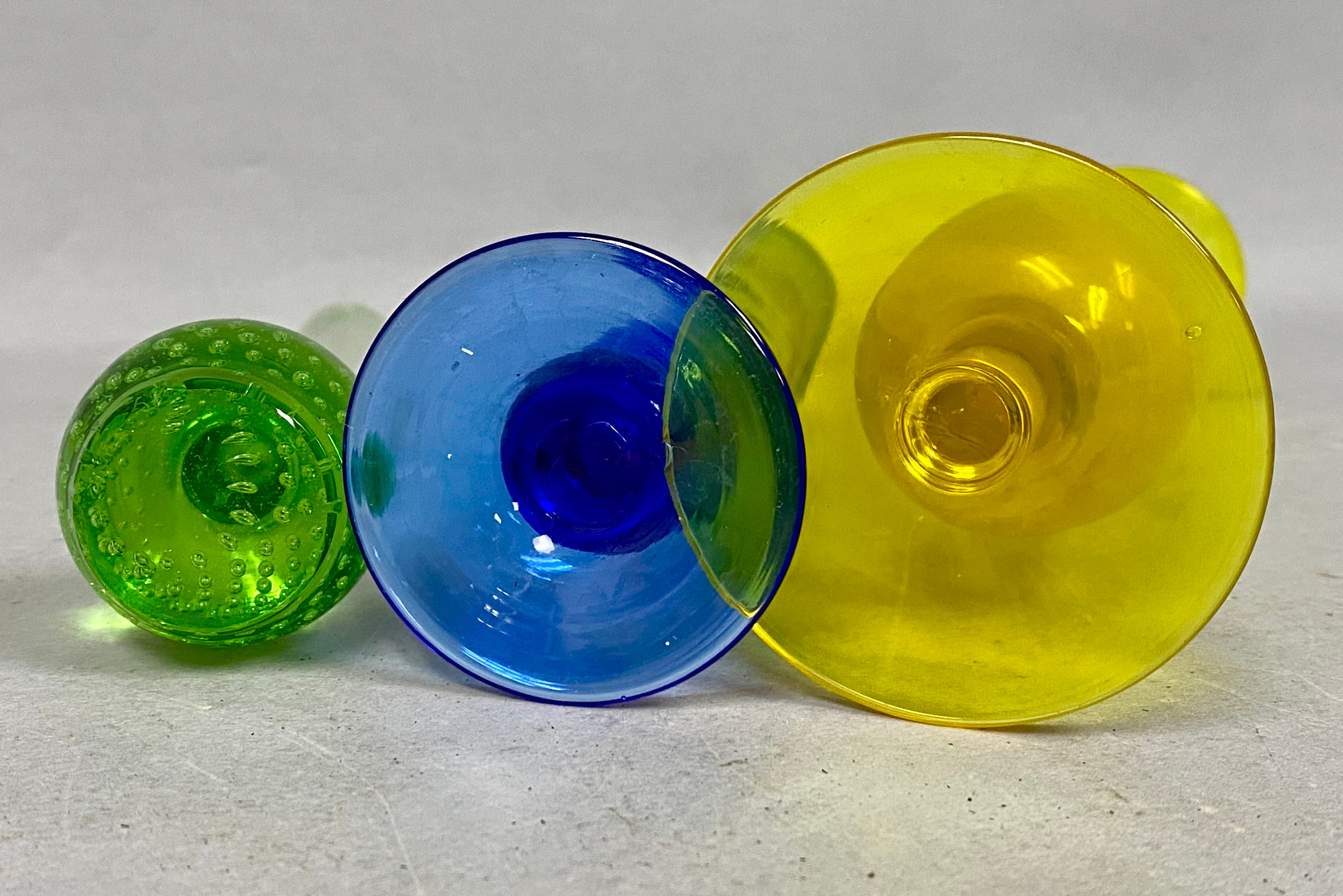 3 Blown Glass Bud Vases