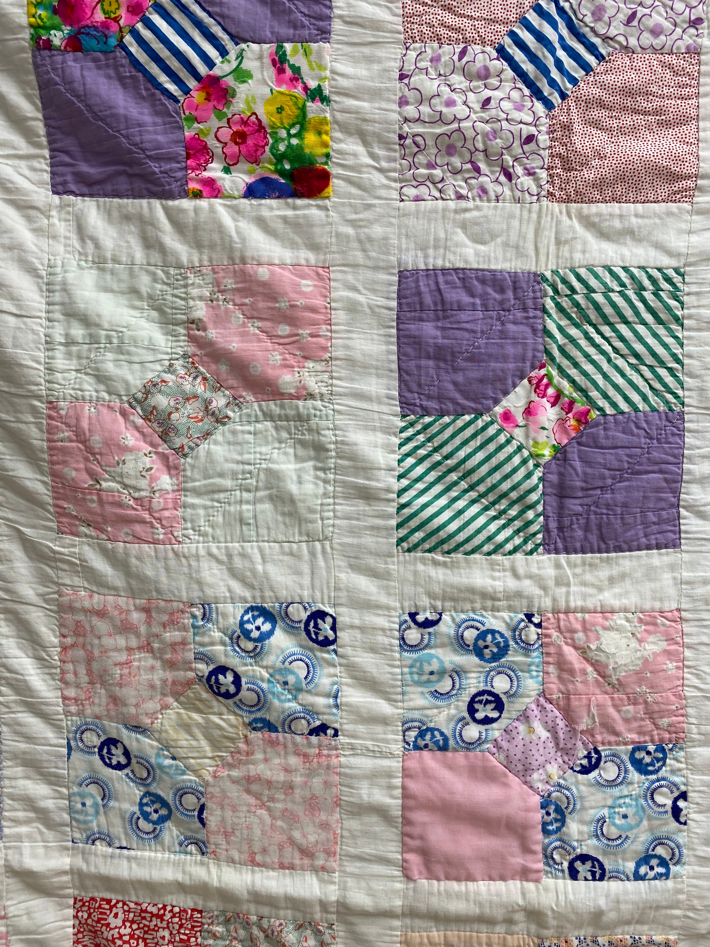 Cotton Bow Tie Pattern Patchwork Quilt
