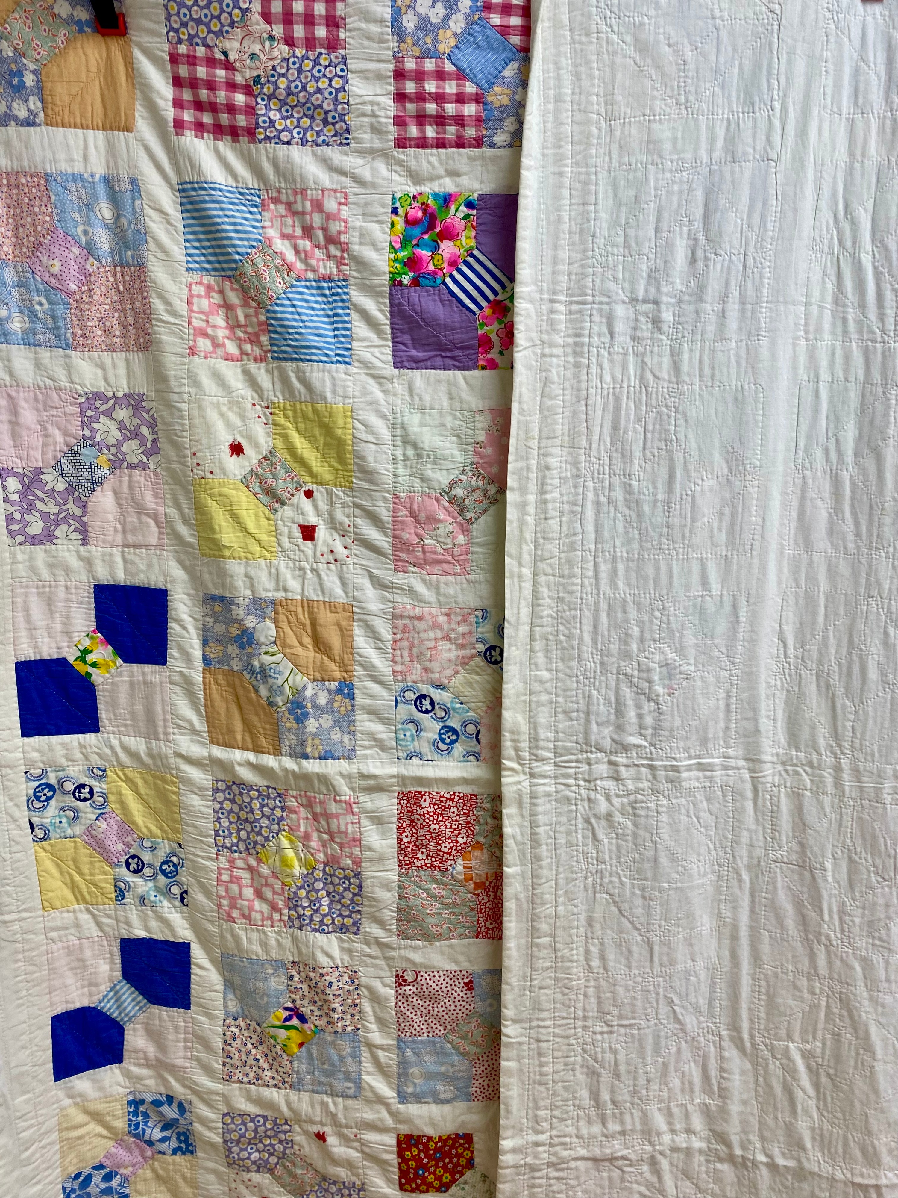 Cotton Bow Tie Pattern Patchwork Quilt