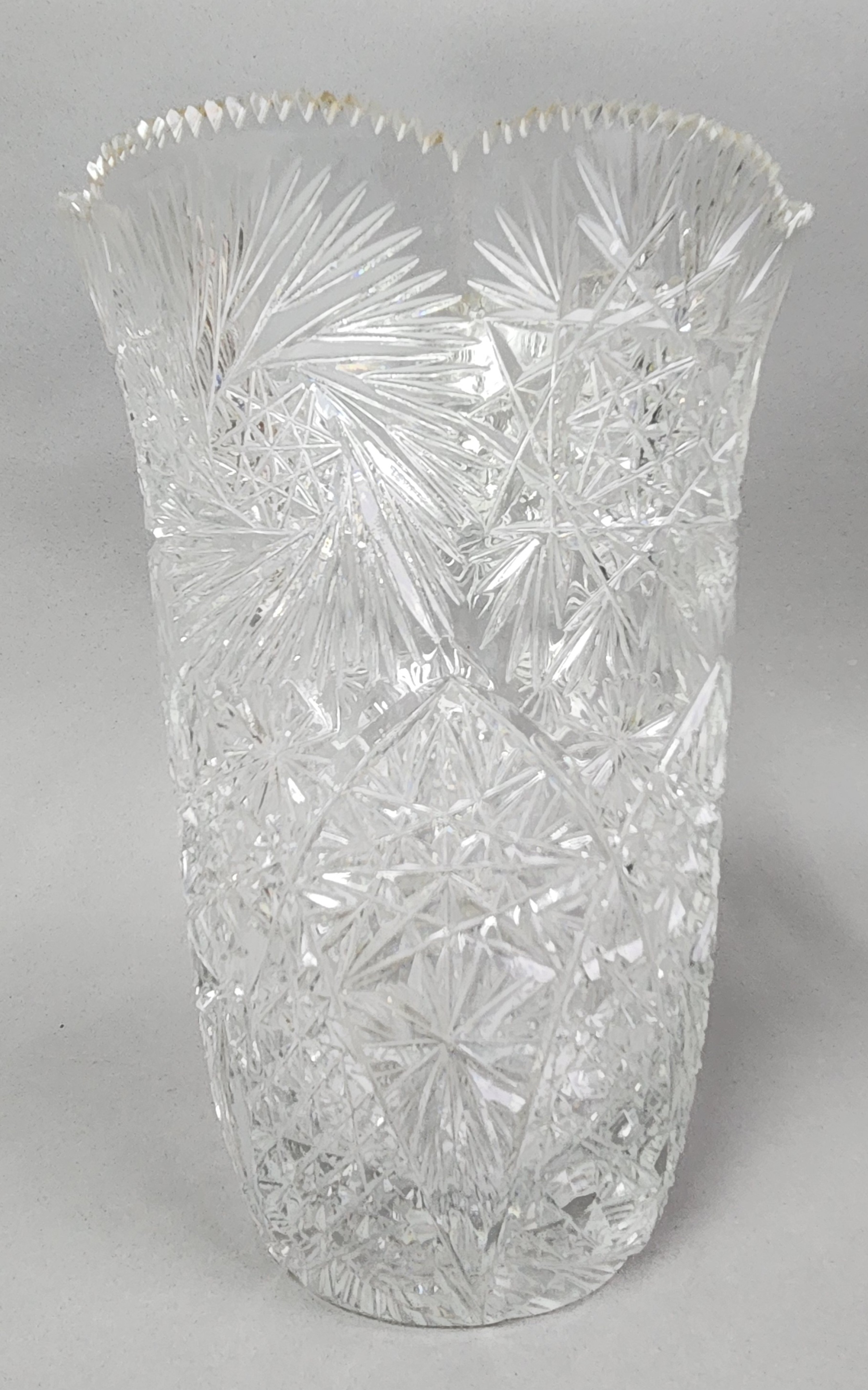 American Brilliant Period Cut Glass Vase