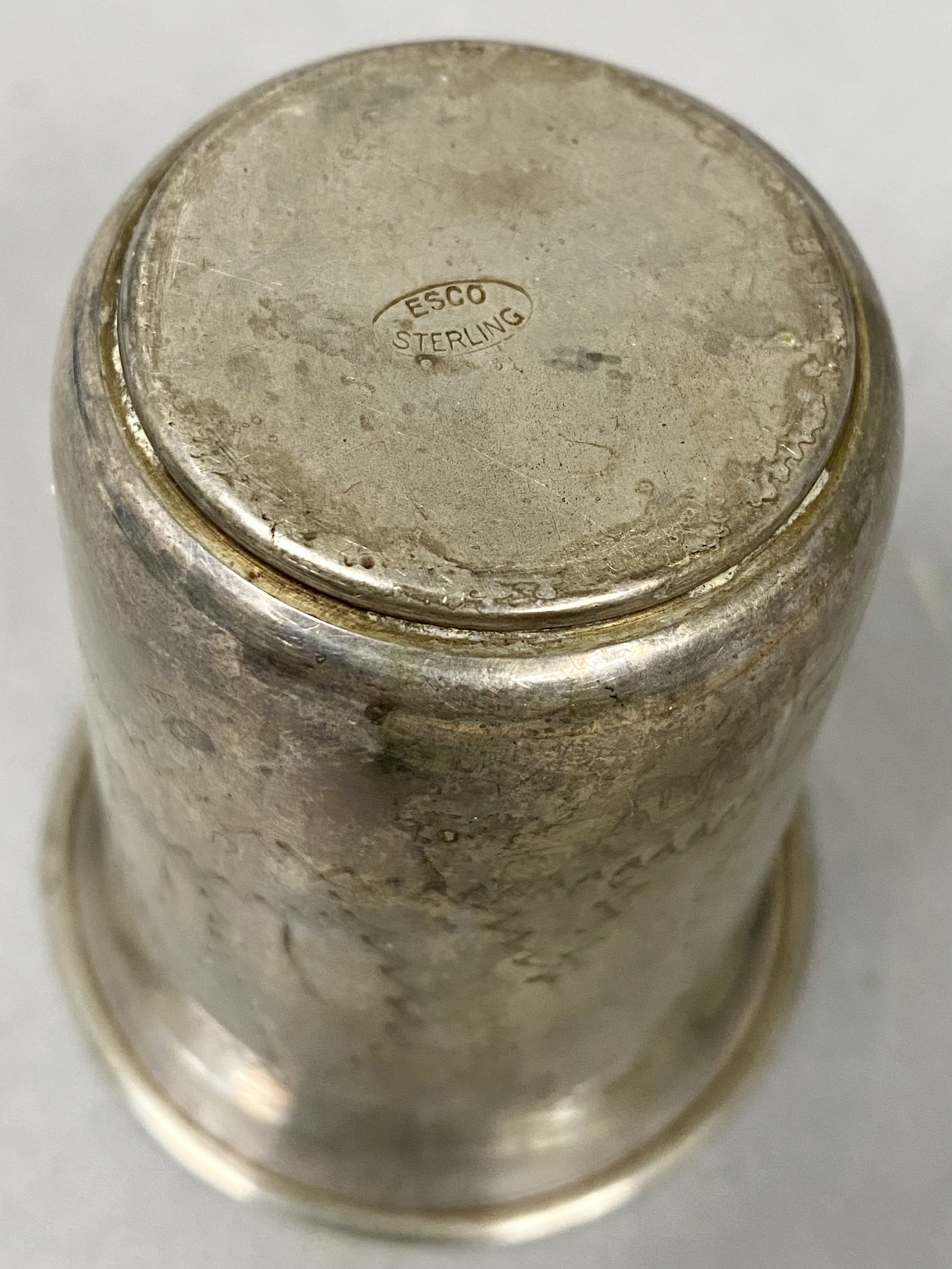 ESCO Sterling Engraved Kiddush Cup 46.96 Grams
