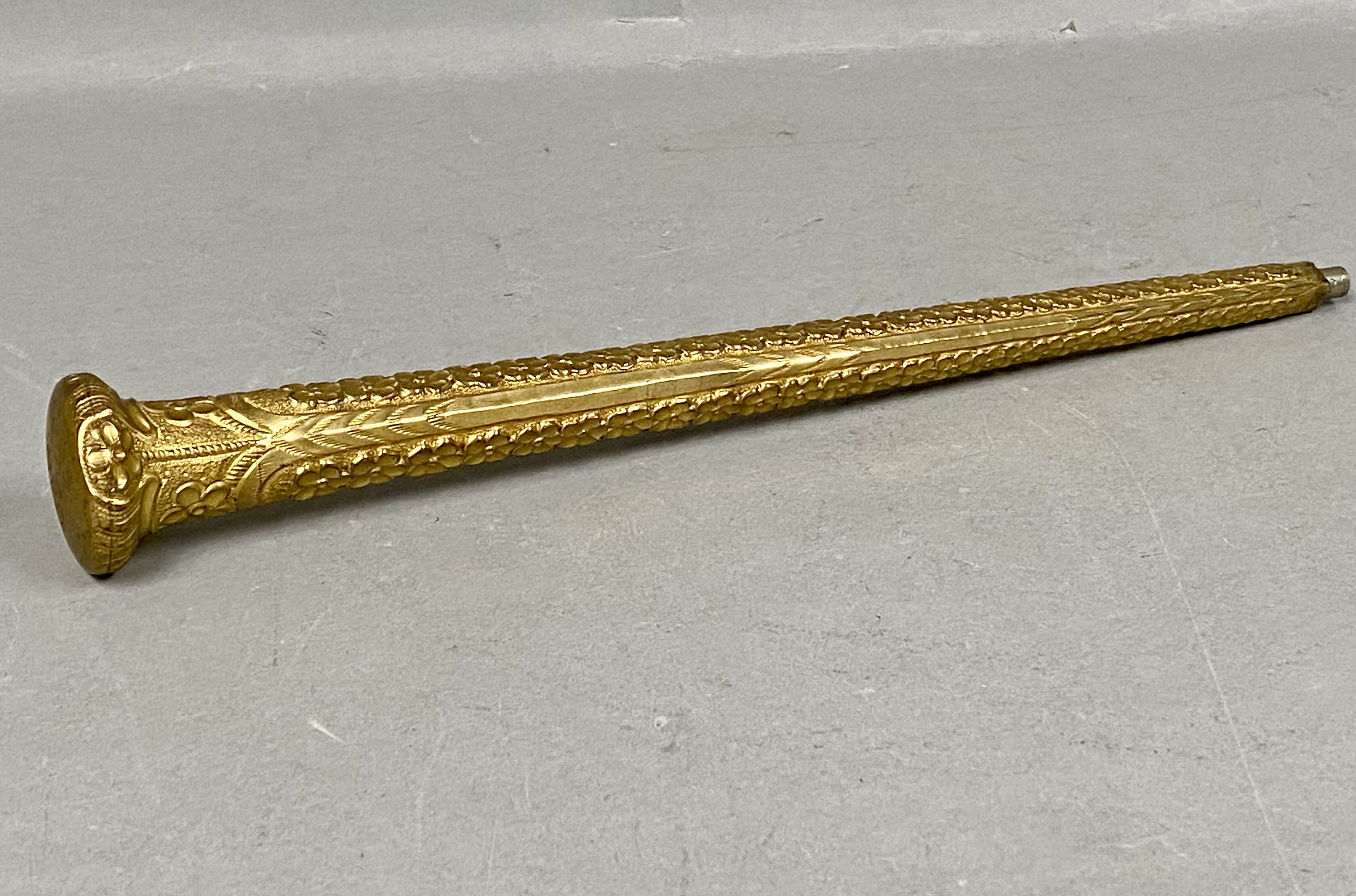 Hayward Gold-Filled Floral Repousse Parasol Handle