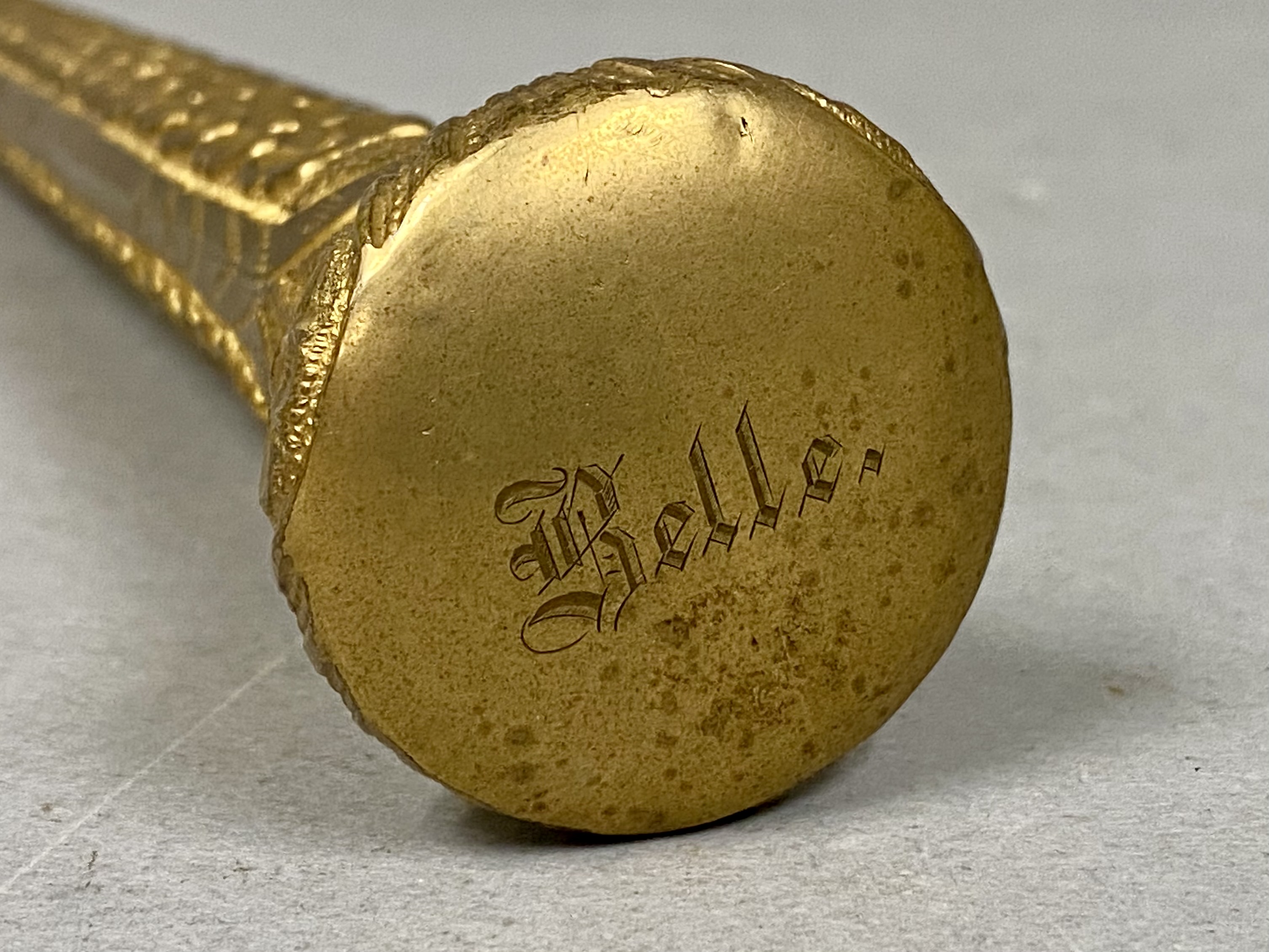Hayward Gold-Filled Floral Repousse Parasol Handle