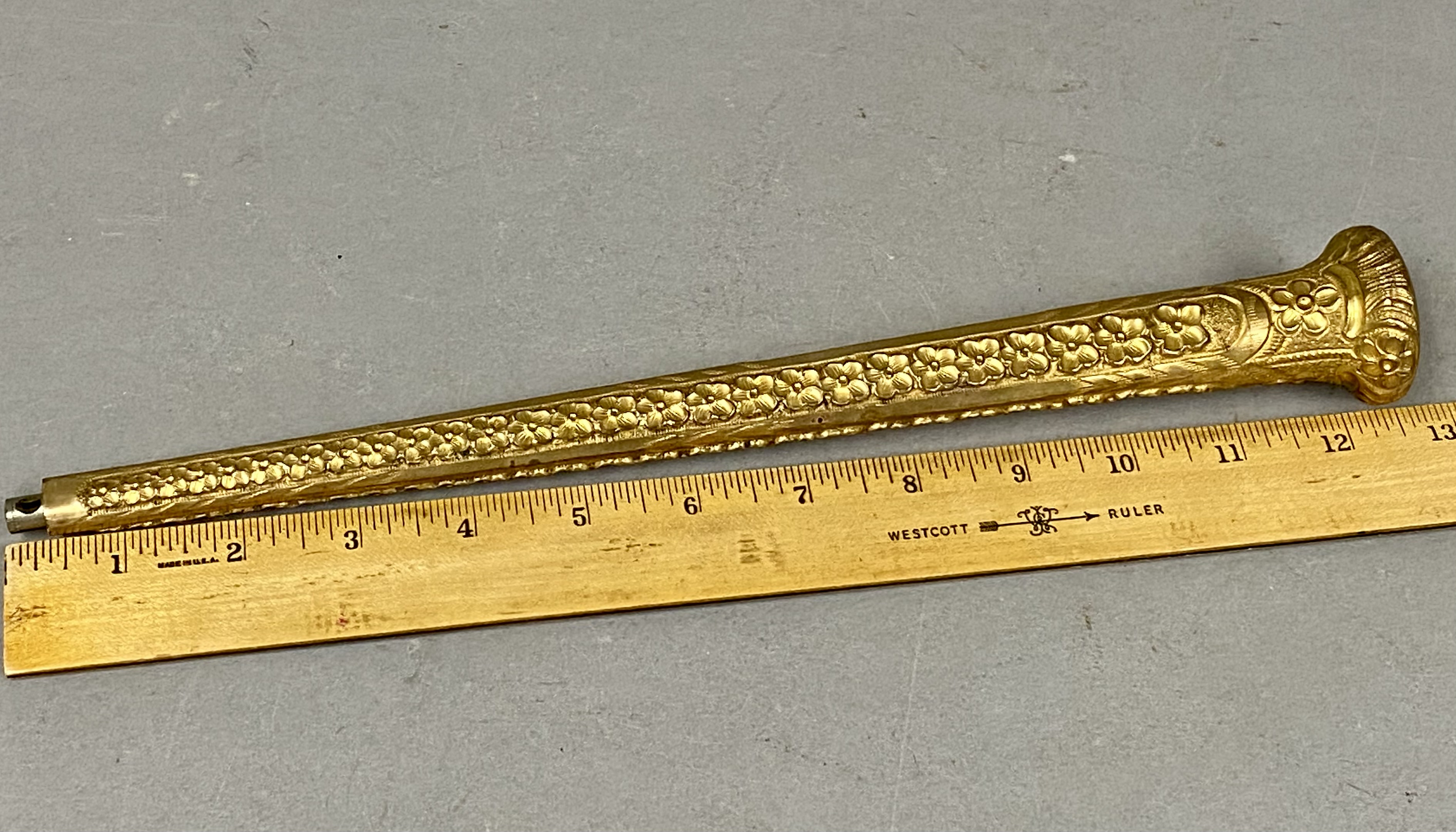 Hayward Gold-Filled Floral Repousse Parasol Handle