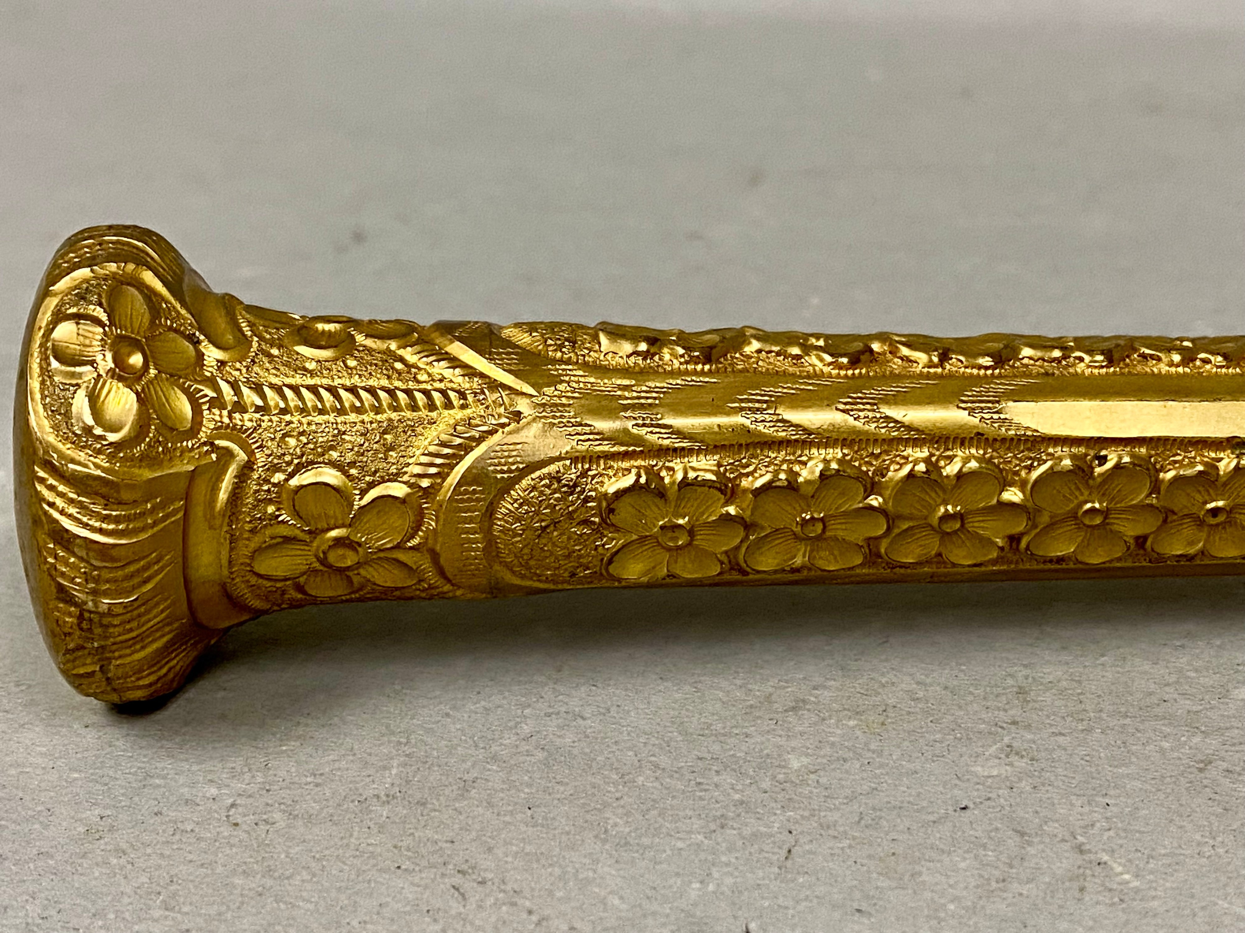 Hayward Gold-Filled Floral Repousse Parasol Handle