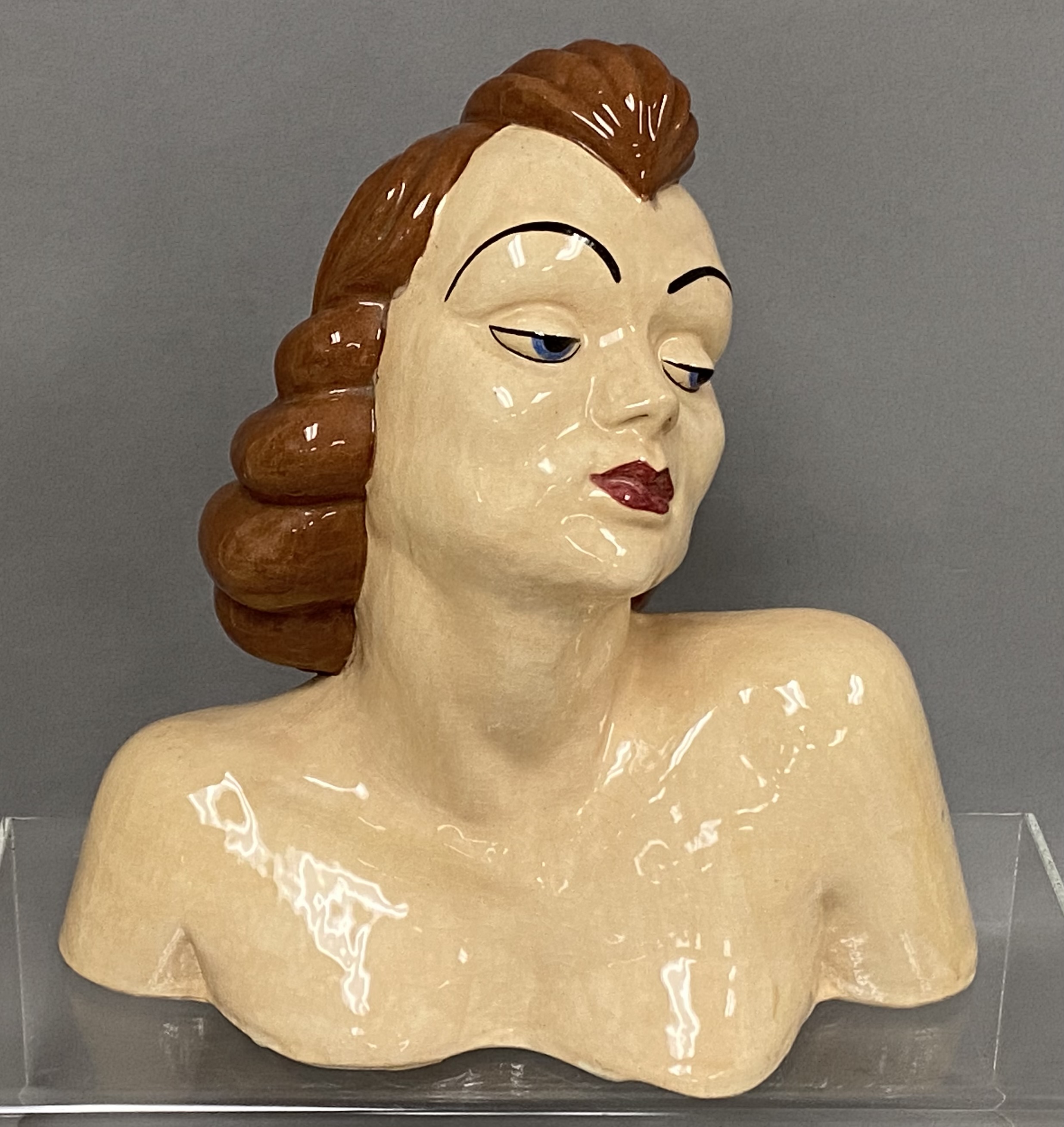 Ceramic Art Deco Style Woman Bust
